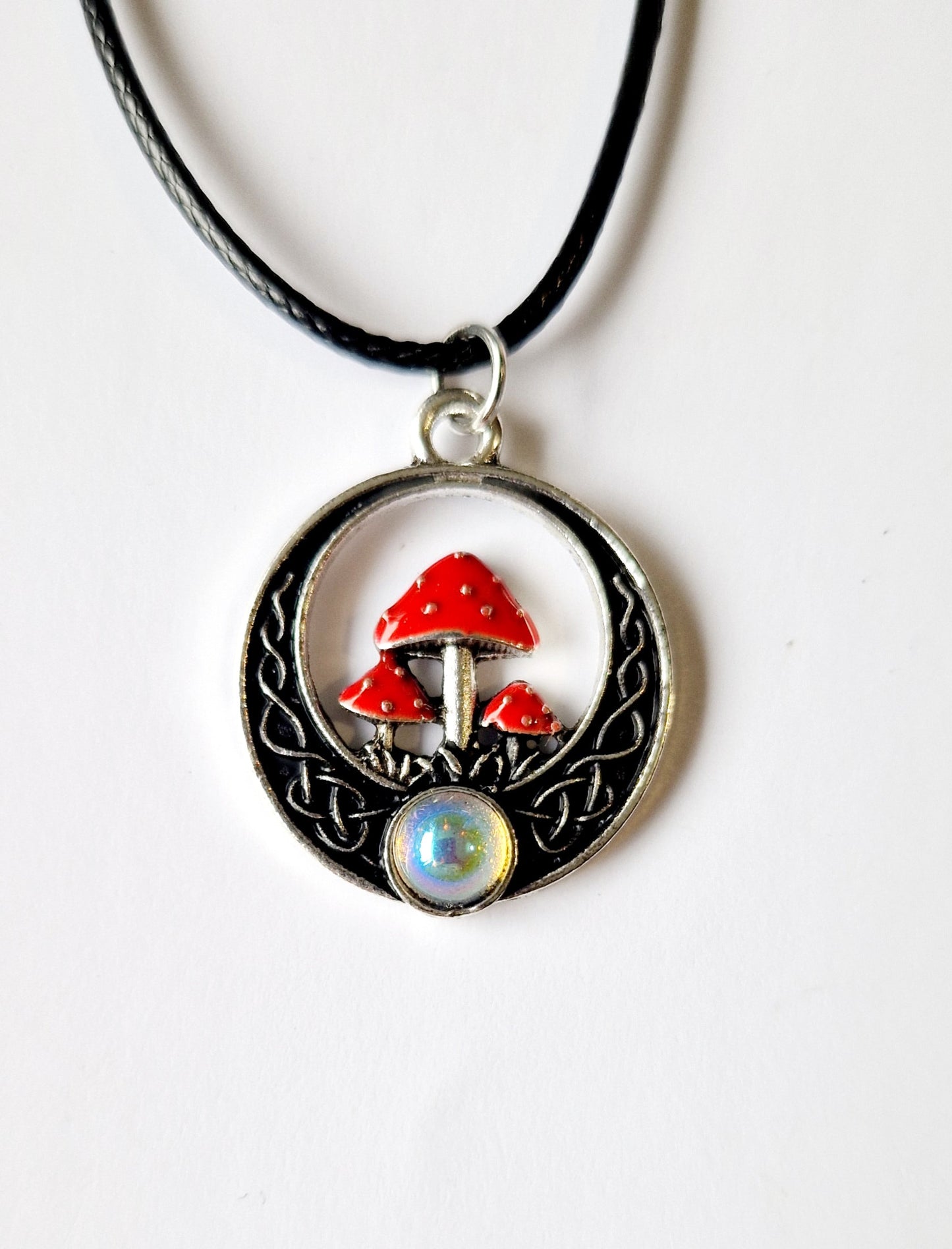 Mushroom and Moon Phases Necklace