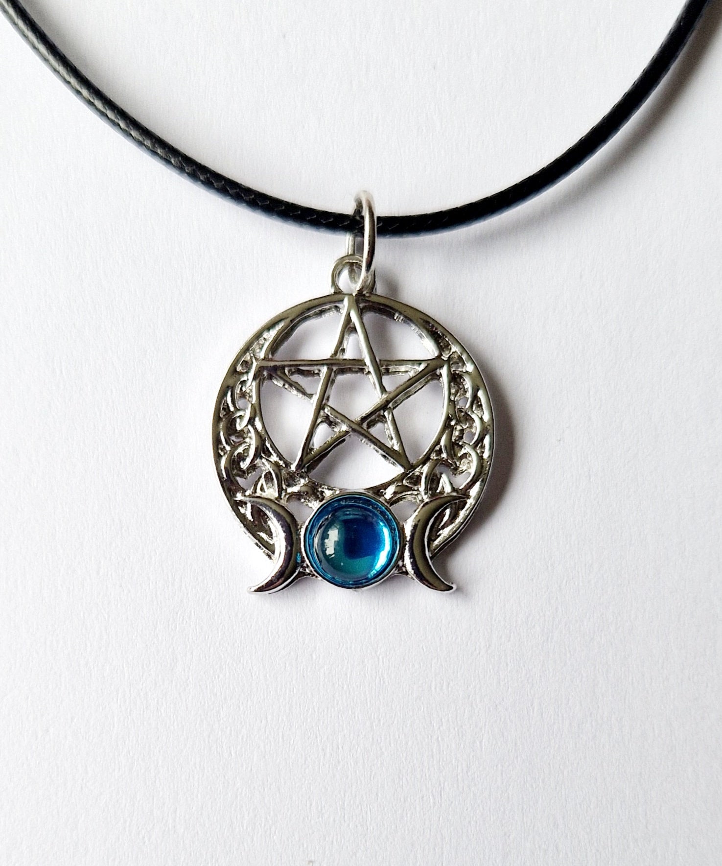 Triple Moon Pentagram Necklace