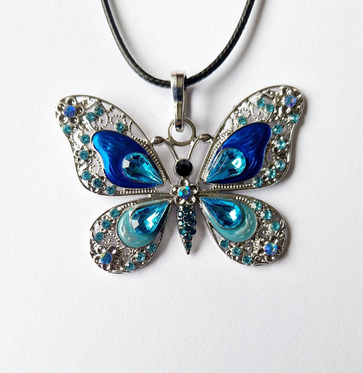 Sparkly Butterfly Pendant necklace