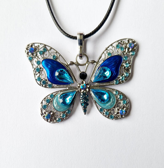 Sparkly Butterfly Pendant necklace