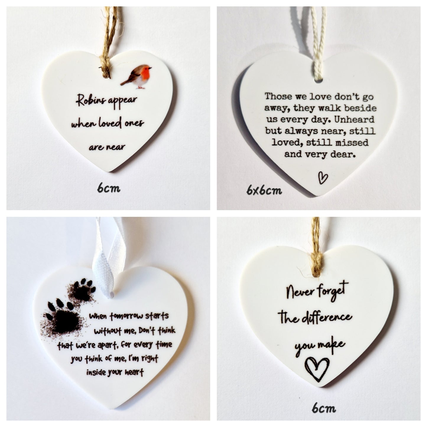 Sentiment Heart Plaques