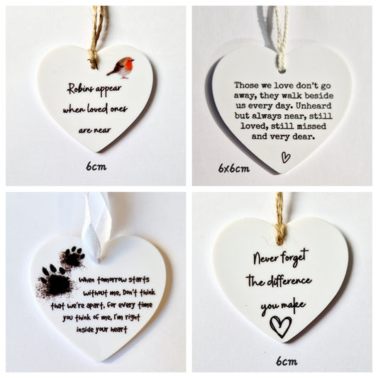 Sentiment Heart Plaques