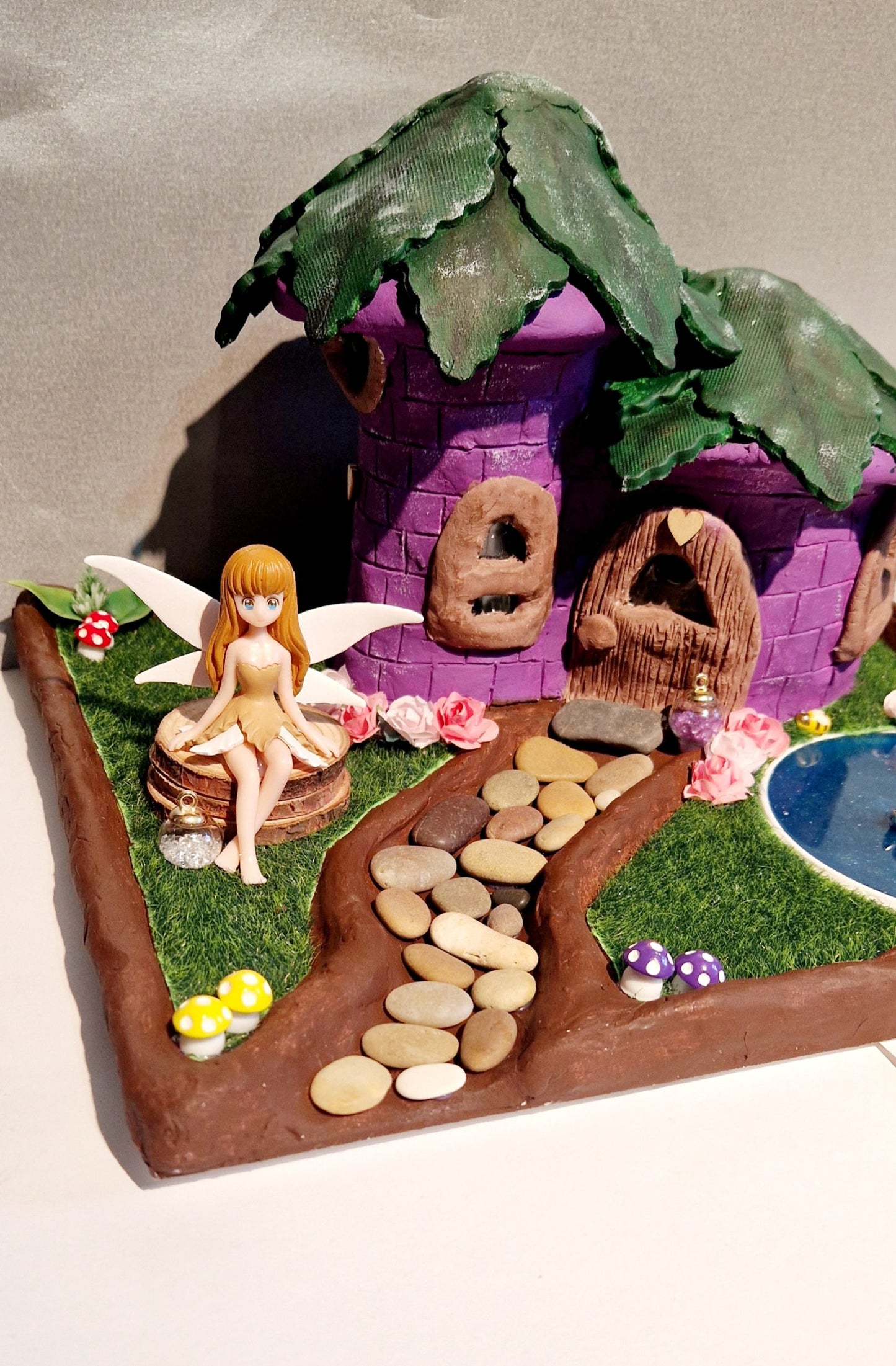 Handmade Clay Fairy Cottage