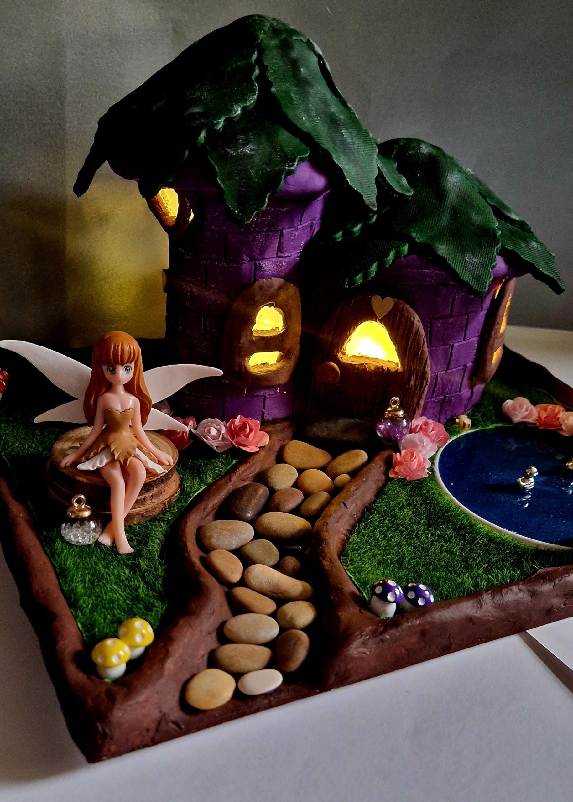 Handmade Clay Fairy Cottage