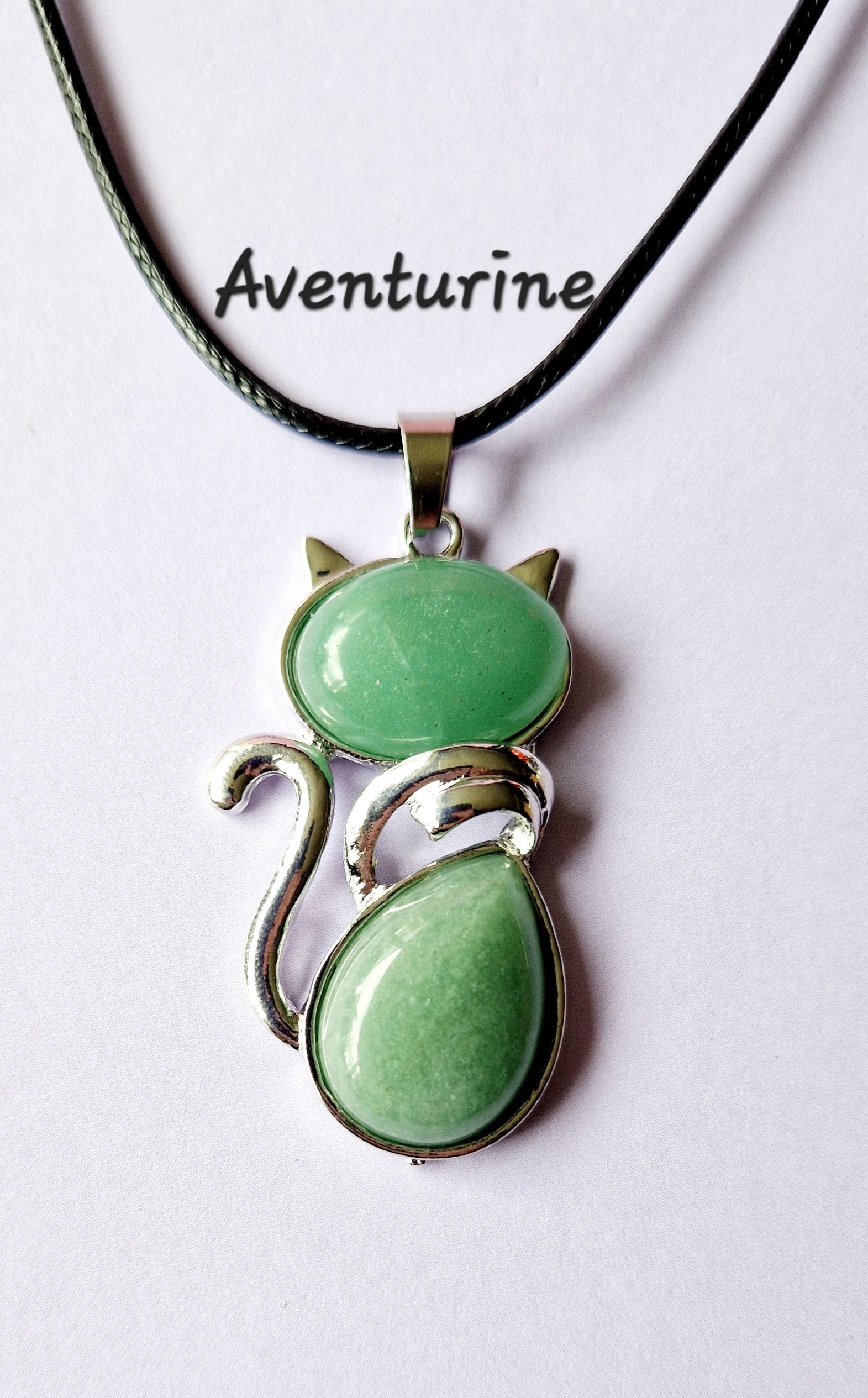Gemstone Cat Necklaces