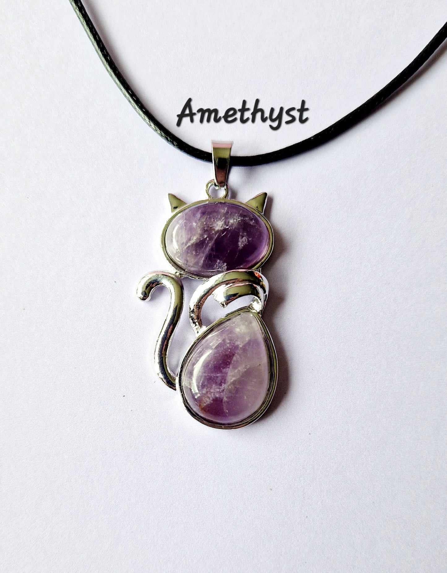 Gemstone Cat Necklaces