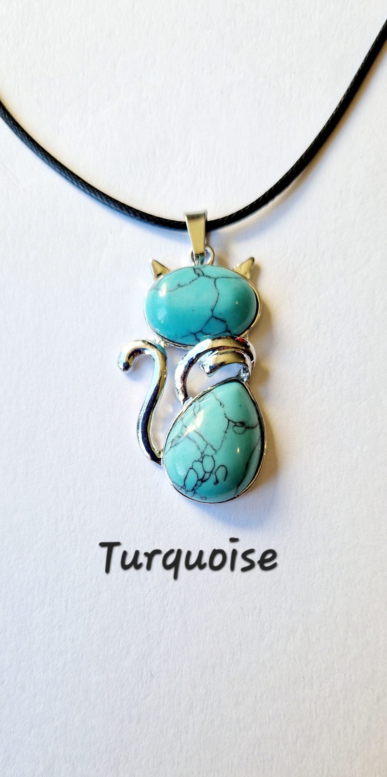 Gemstone Cat Necklaces