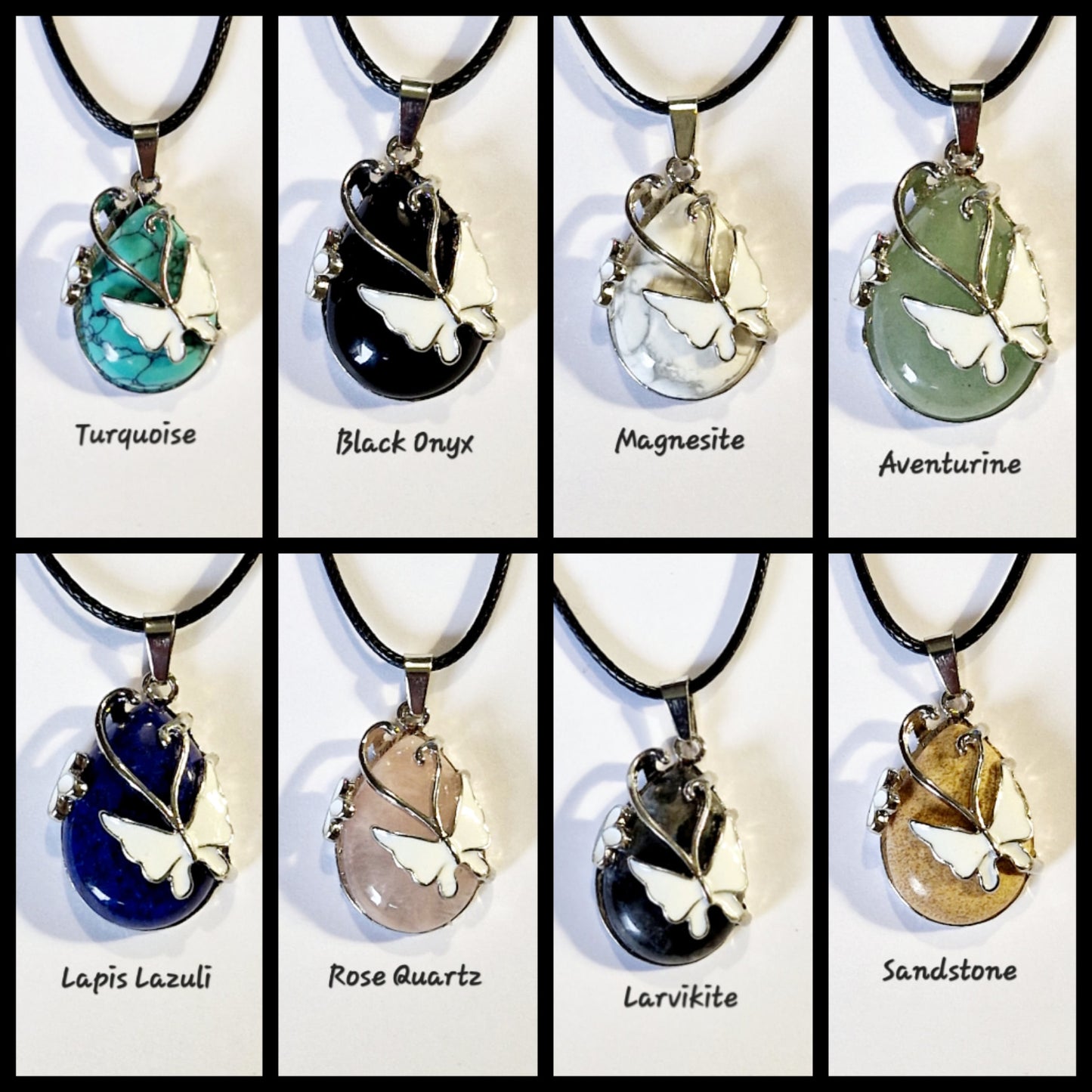 Butterfly Gemstone Pendant Collection