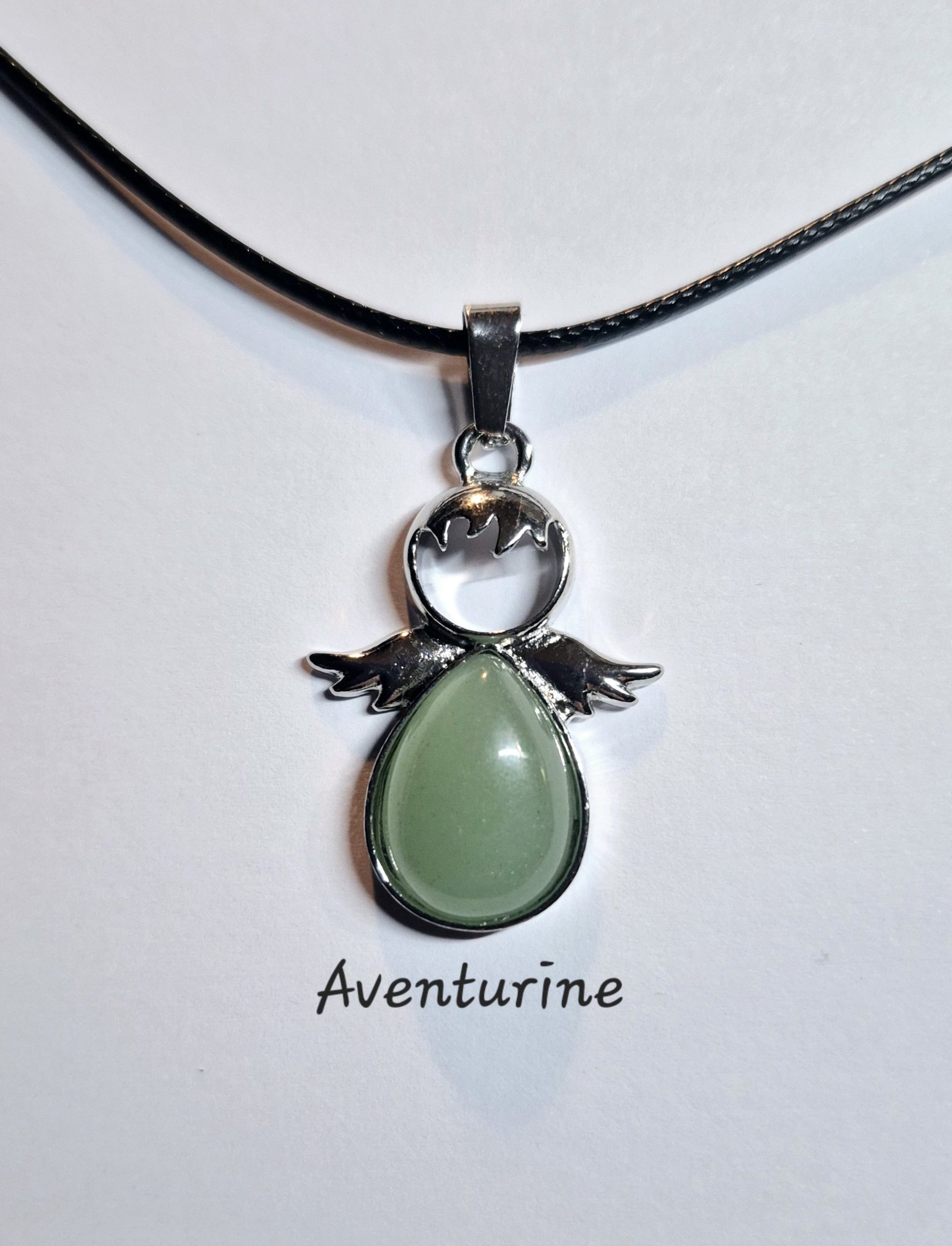 Gemstone Angel Pendant Necklaces