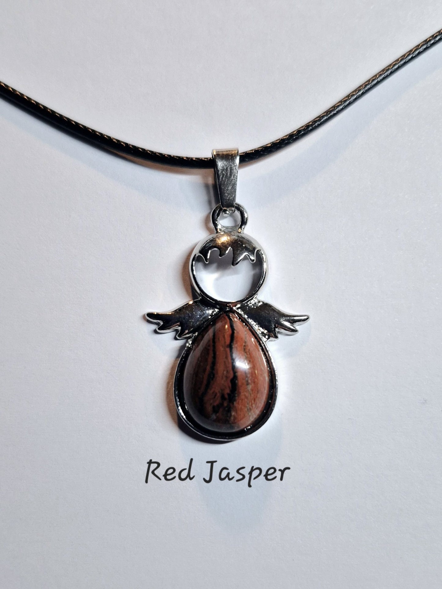 Gemstone Angel Pendant Necklaces
