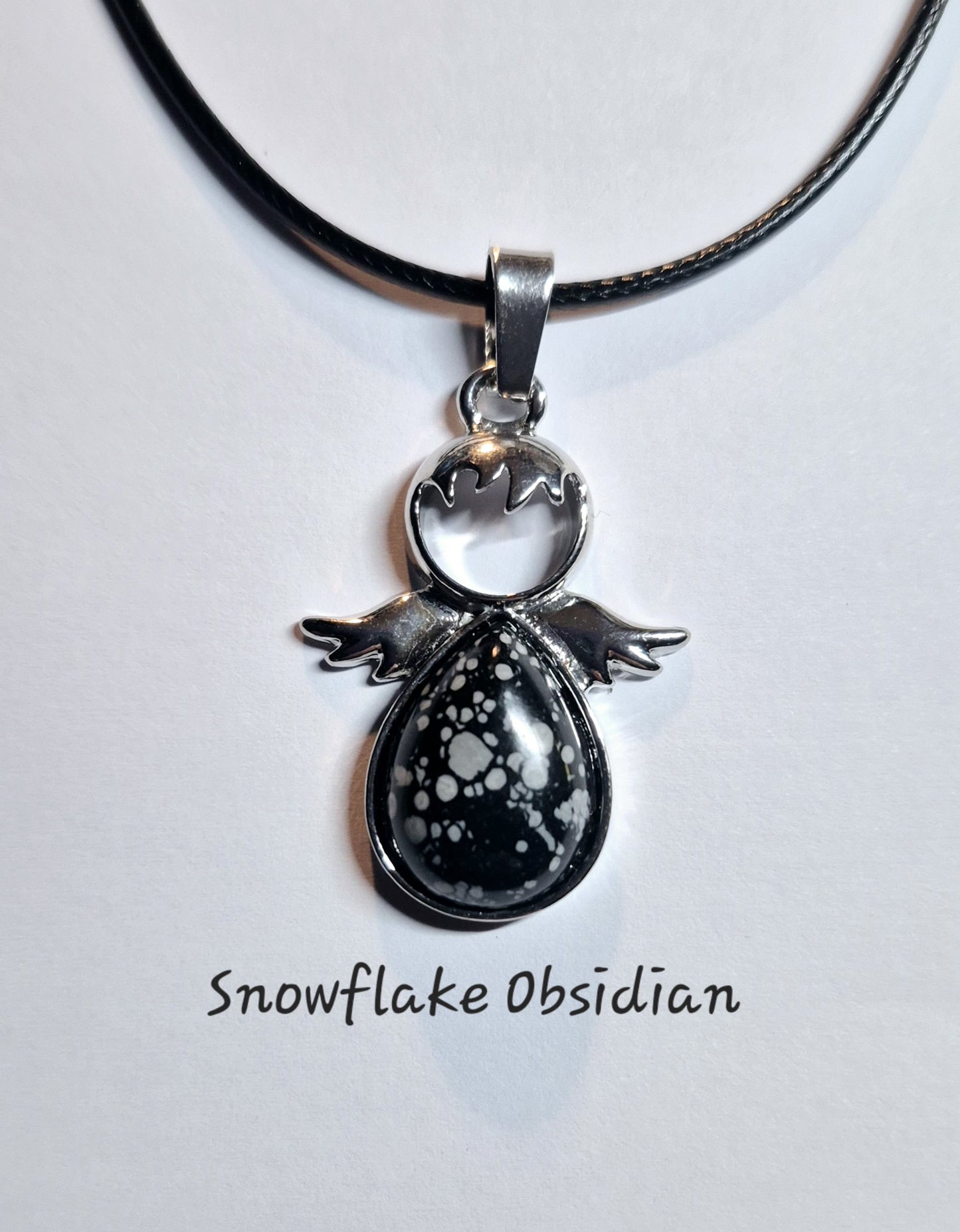 Gemstone Angel Pendant Necklaces