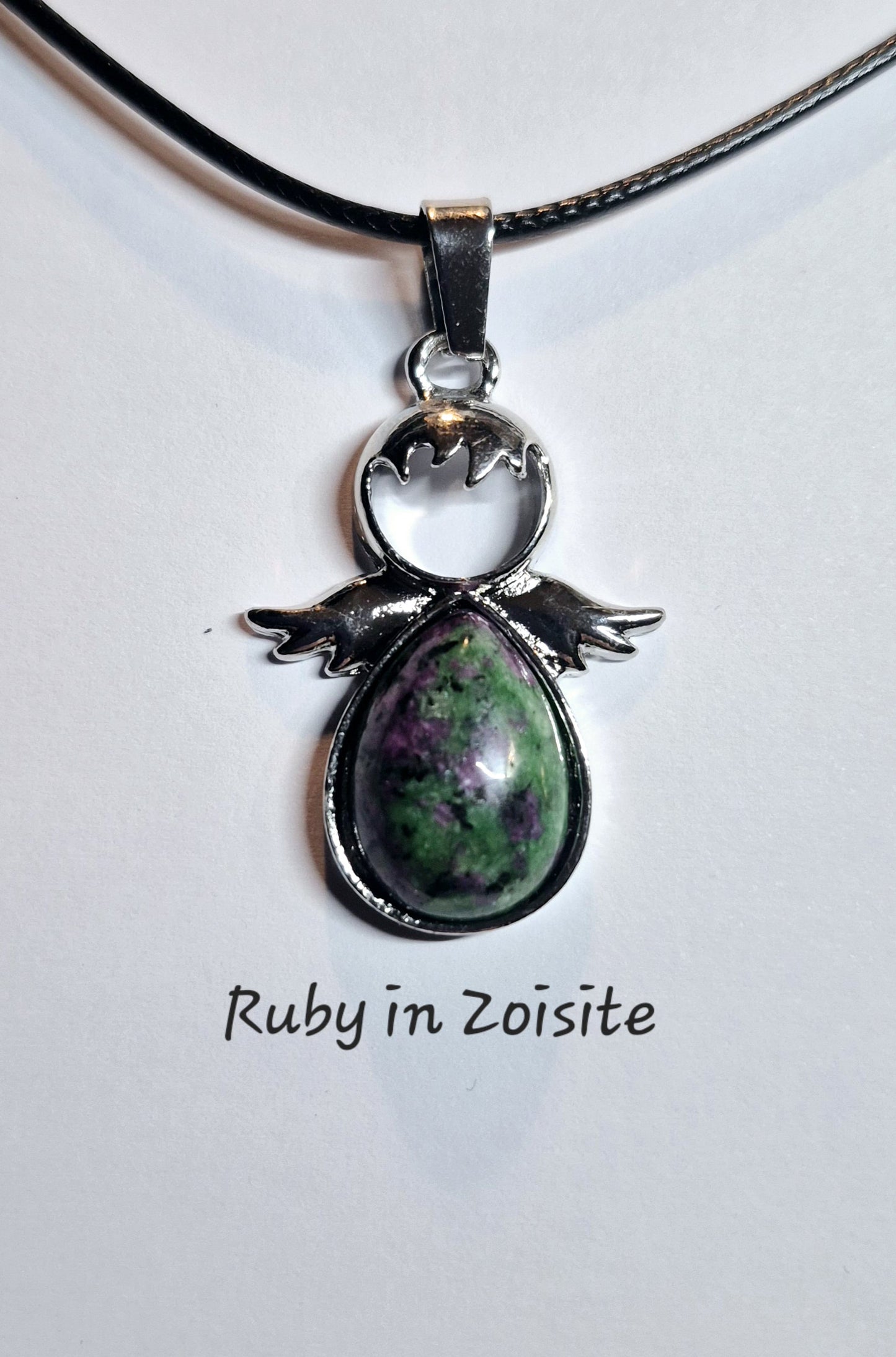 Gemstone Angel Pendant Necklaces