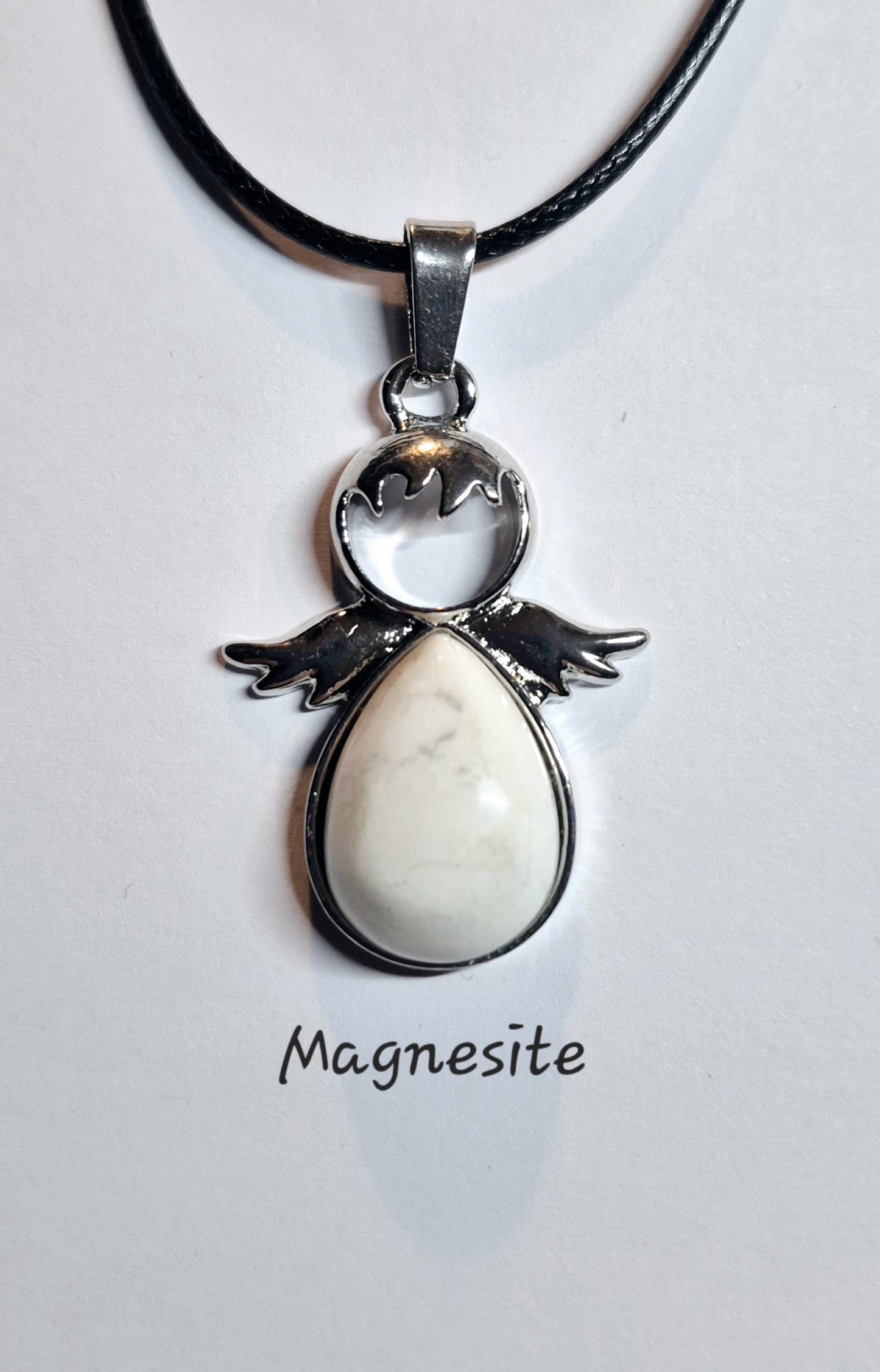 Gemstone Angel Pendant Necklaces