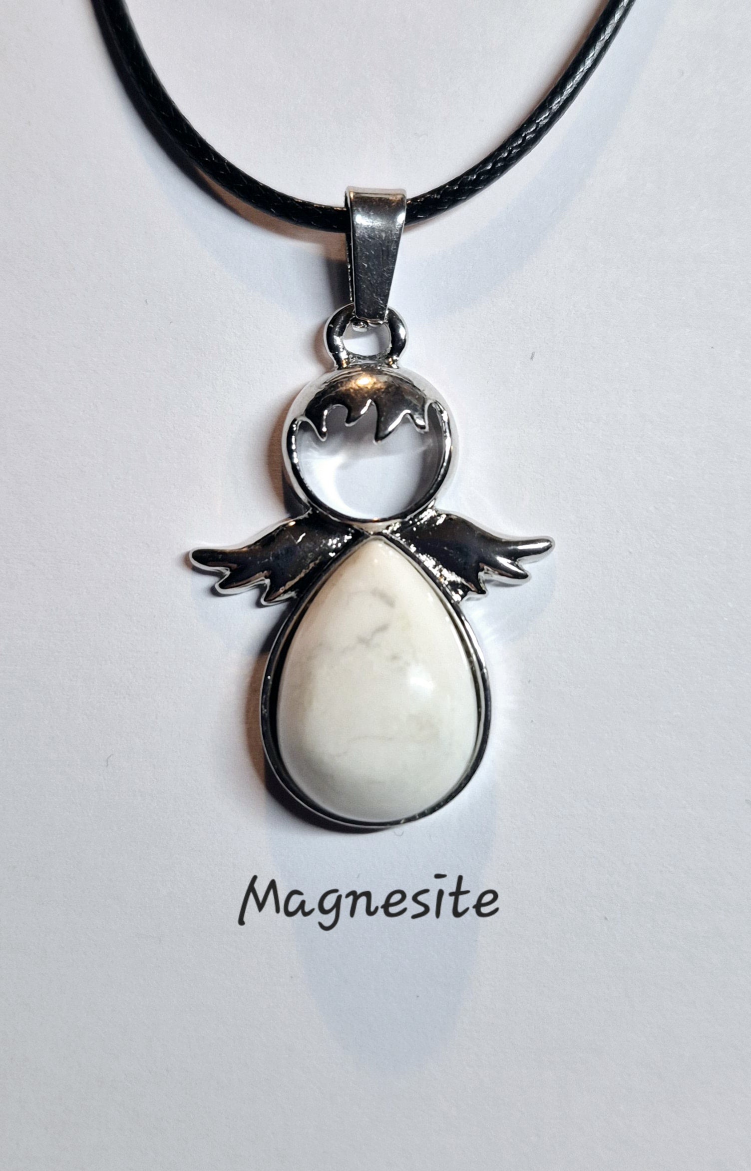 Gemstone Angel Pendant Necklaces
