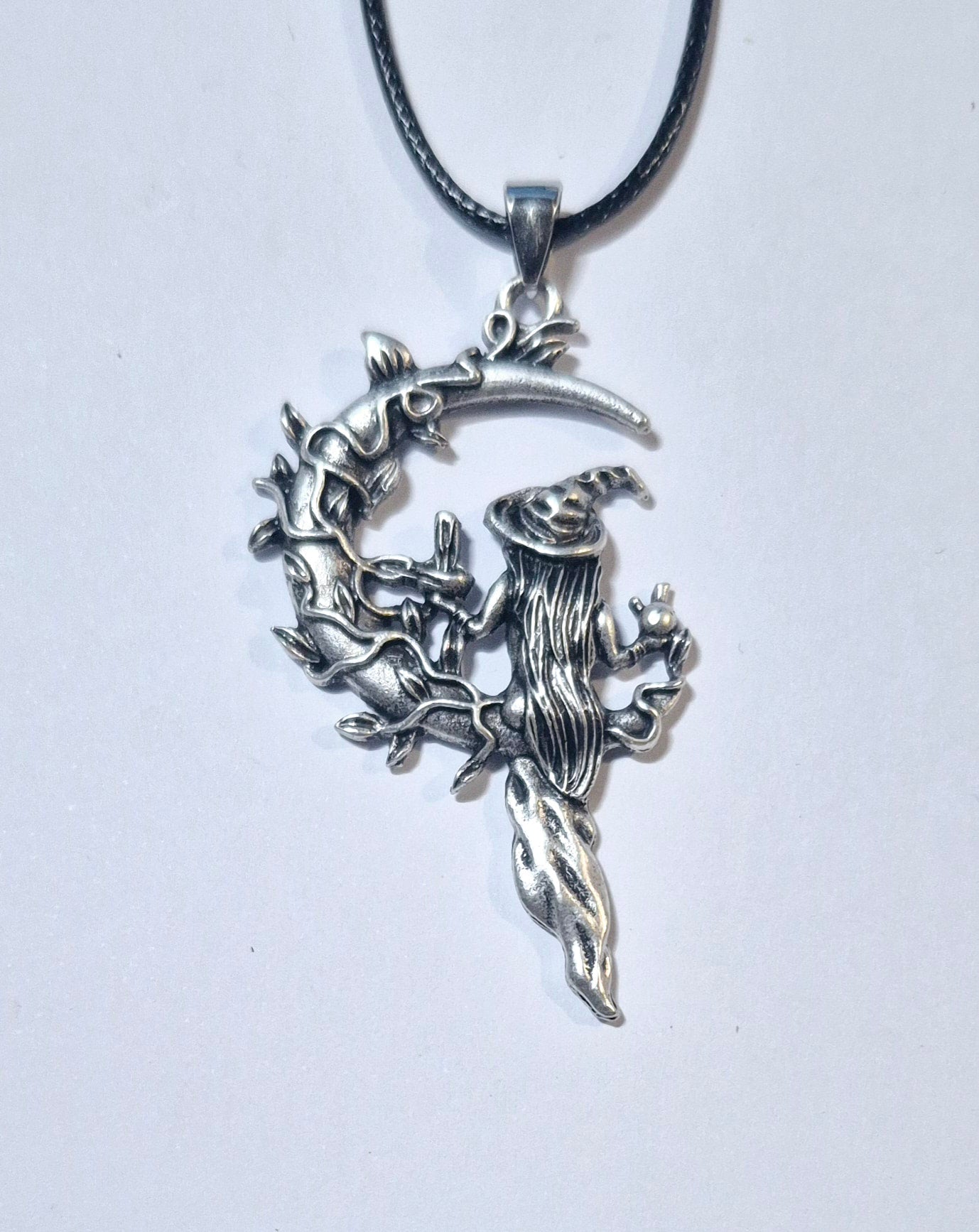 Witch on the Moon Necklace – A Touch of Lunar Magic