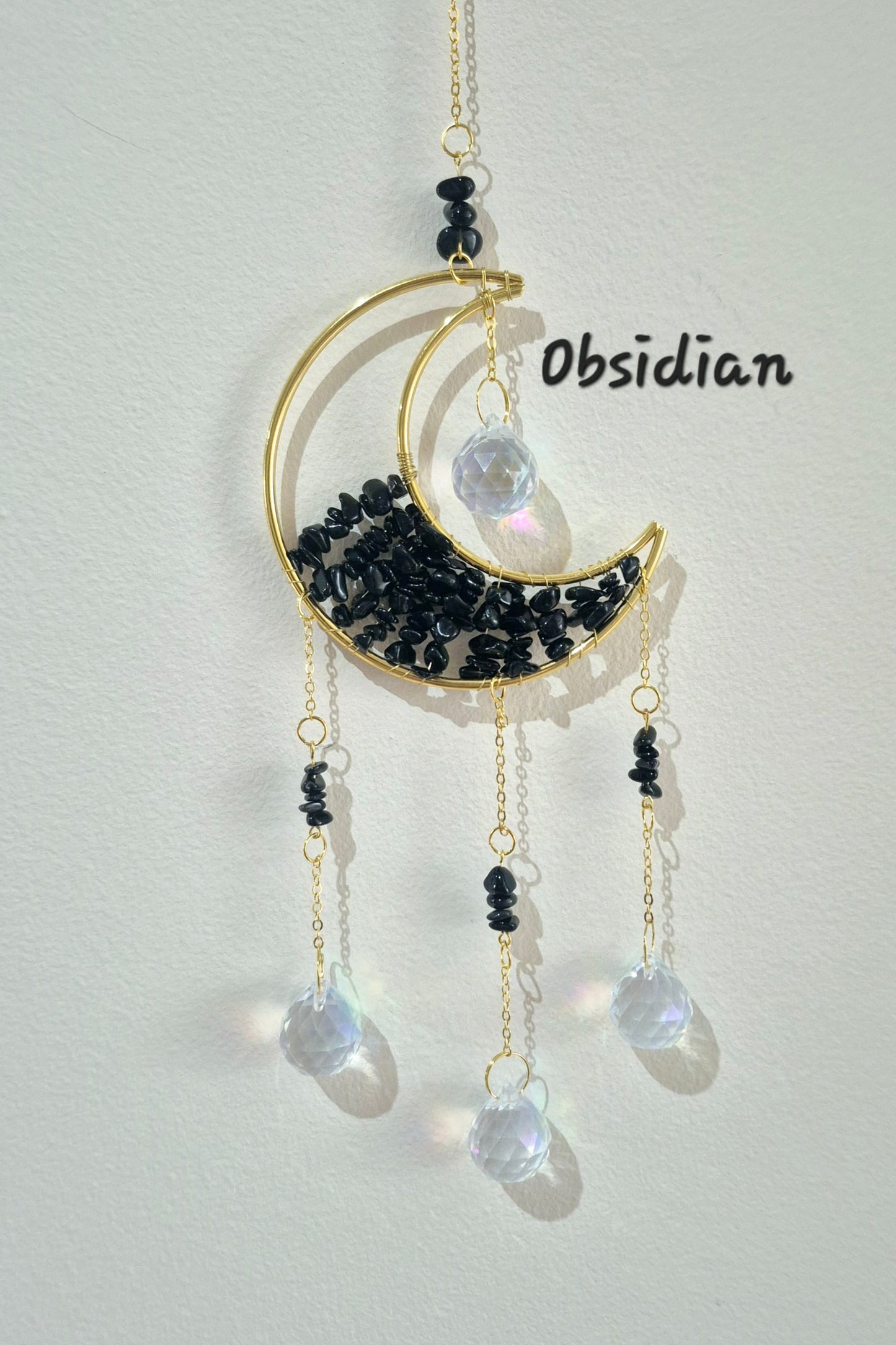 Gemstone Moon Suncatchers