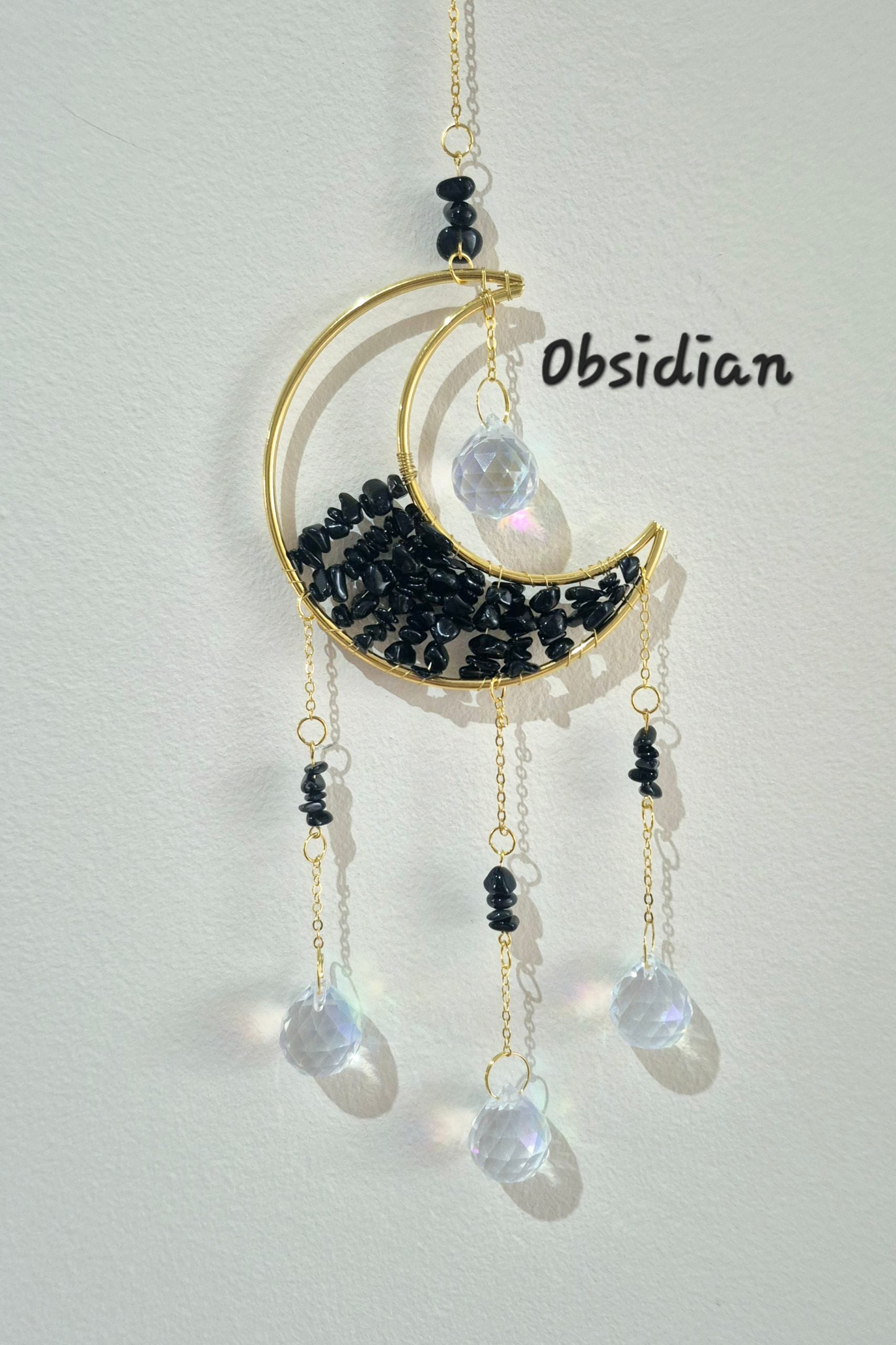 Gemstone Moon Suncatchers