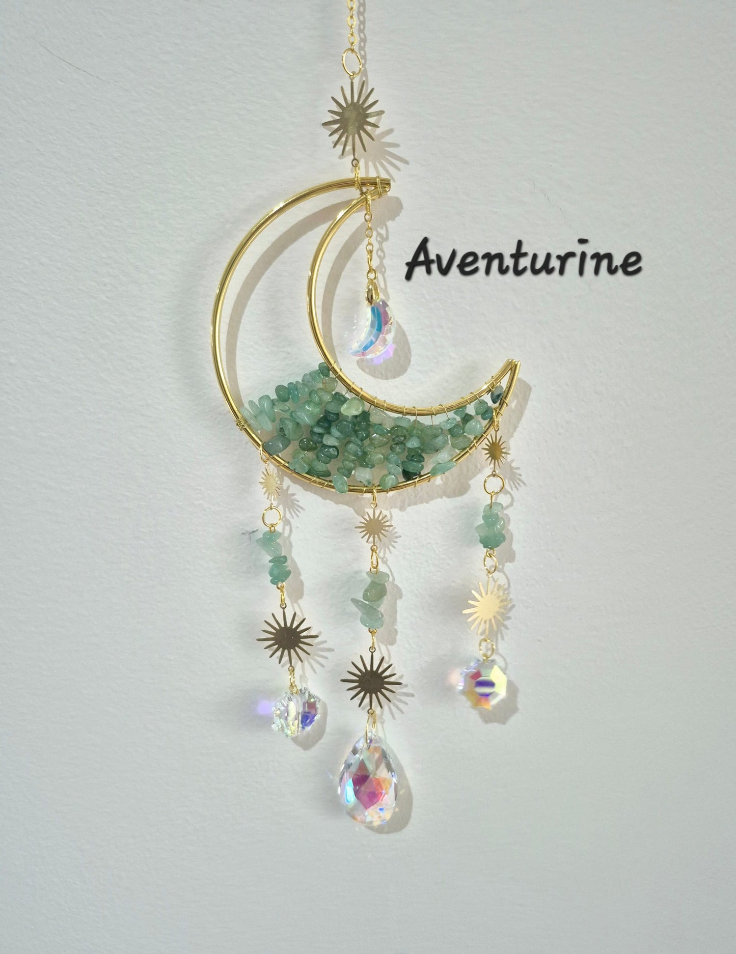 Gemstone Moon Suncatchers
