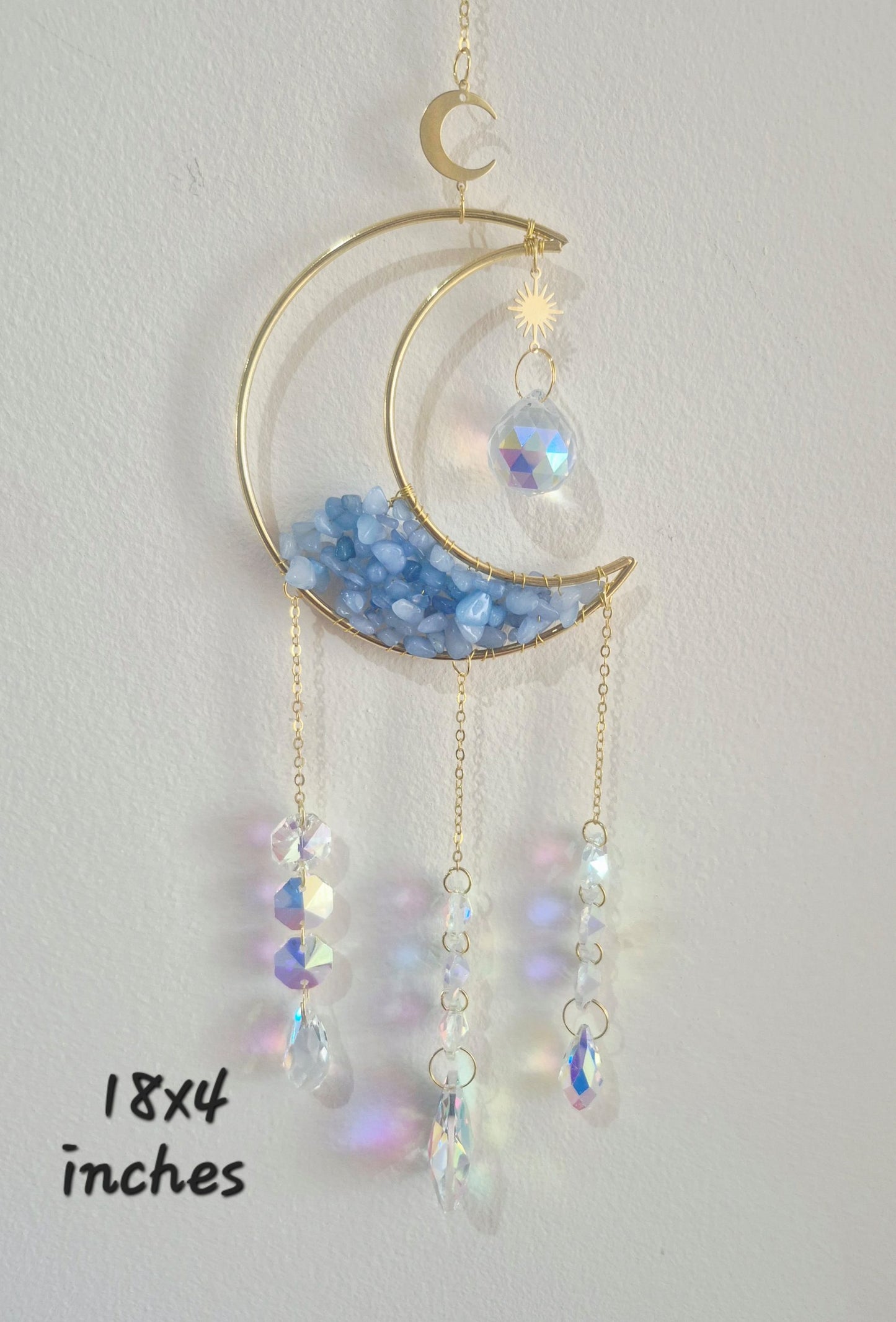 Gemstone Moon Suncatchers