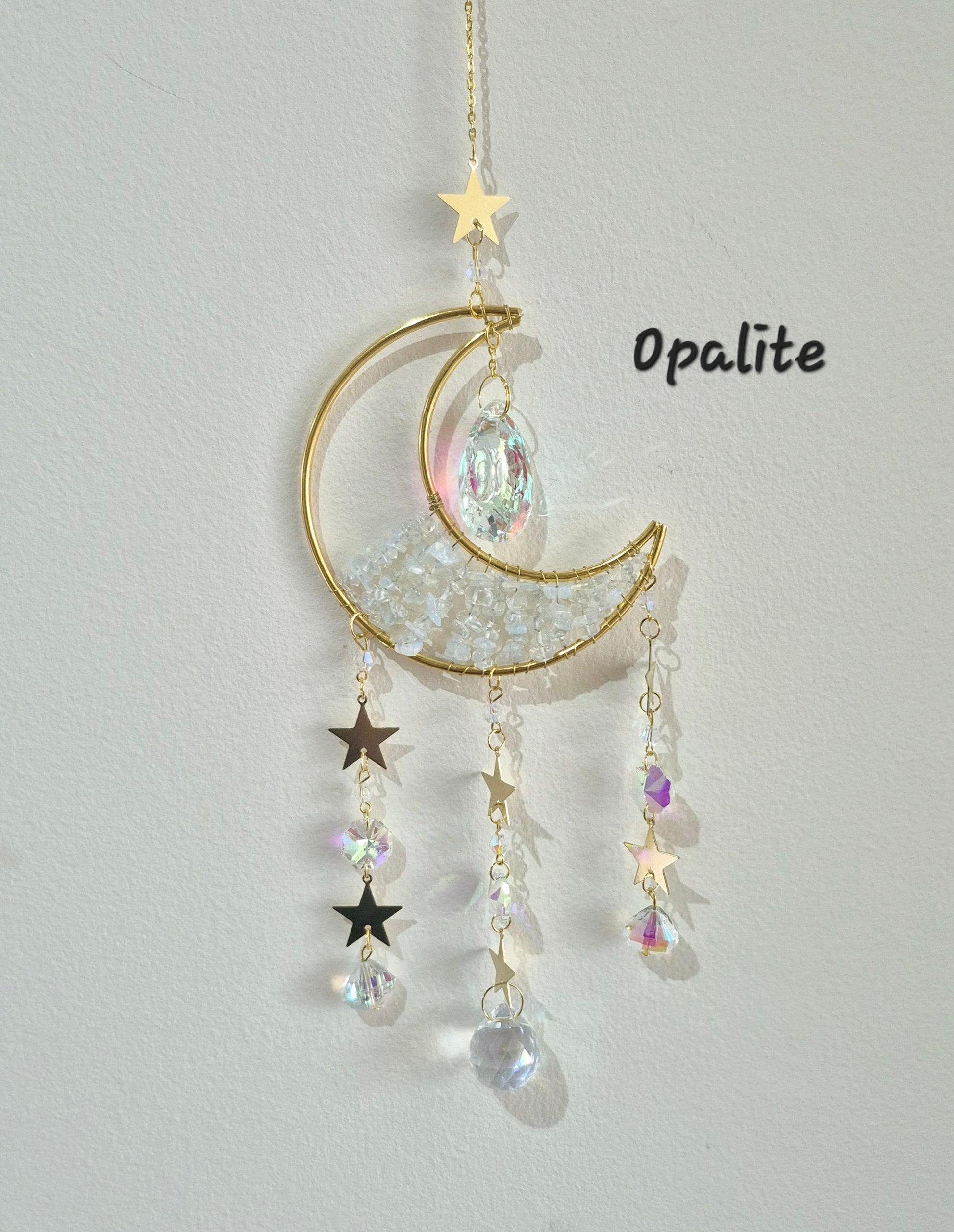 Gemstone Moon Suncatchers