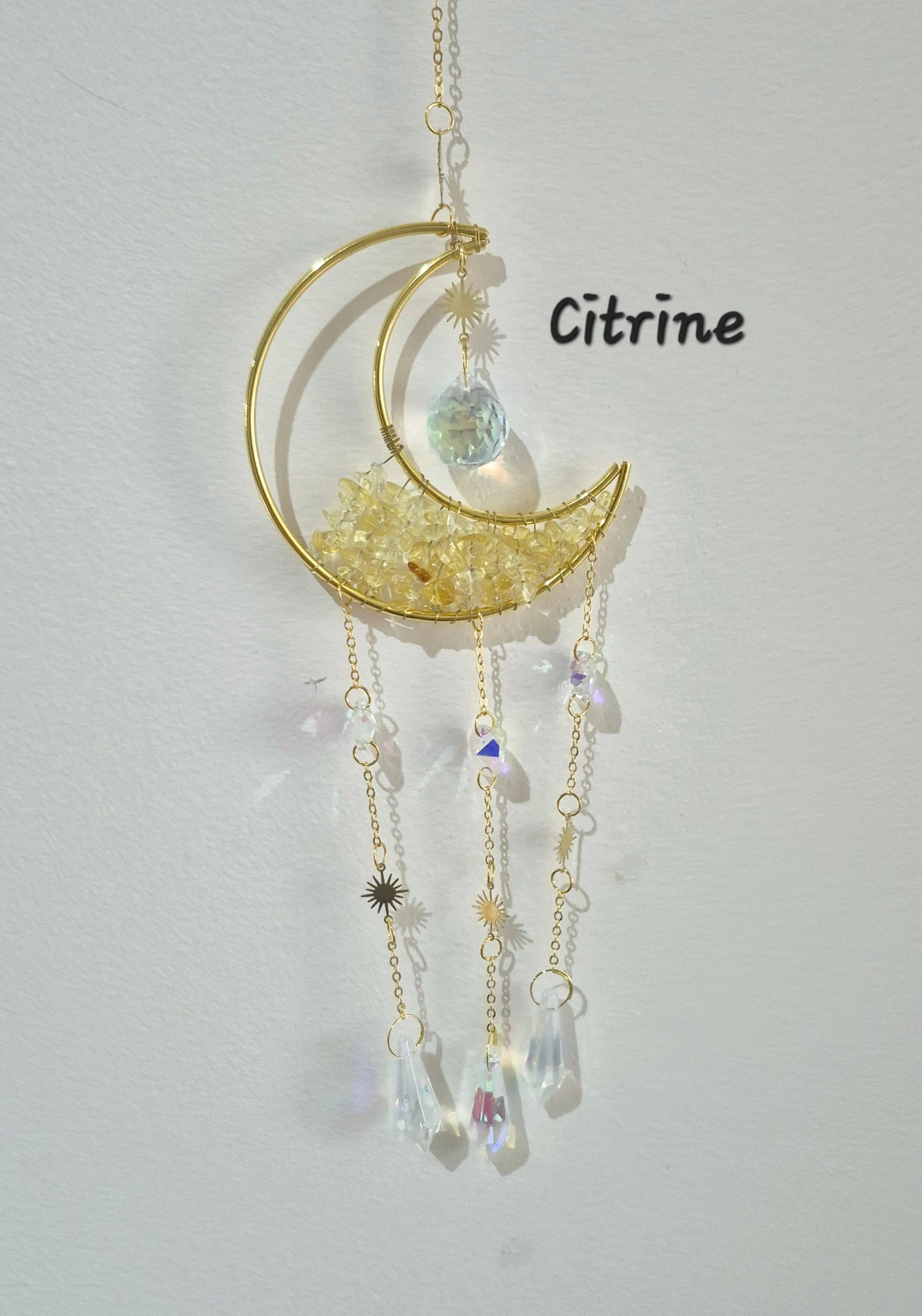 Gemstone Moon Suncatchers