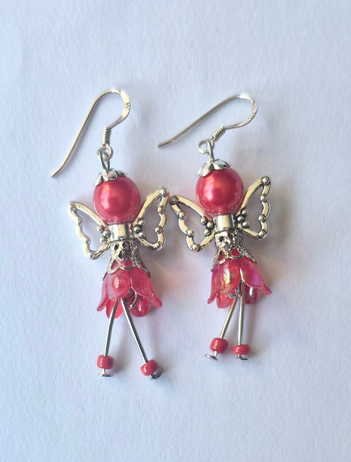 Beaded Flower Fairy Earrings