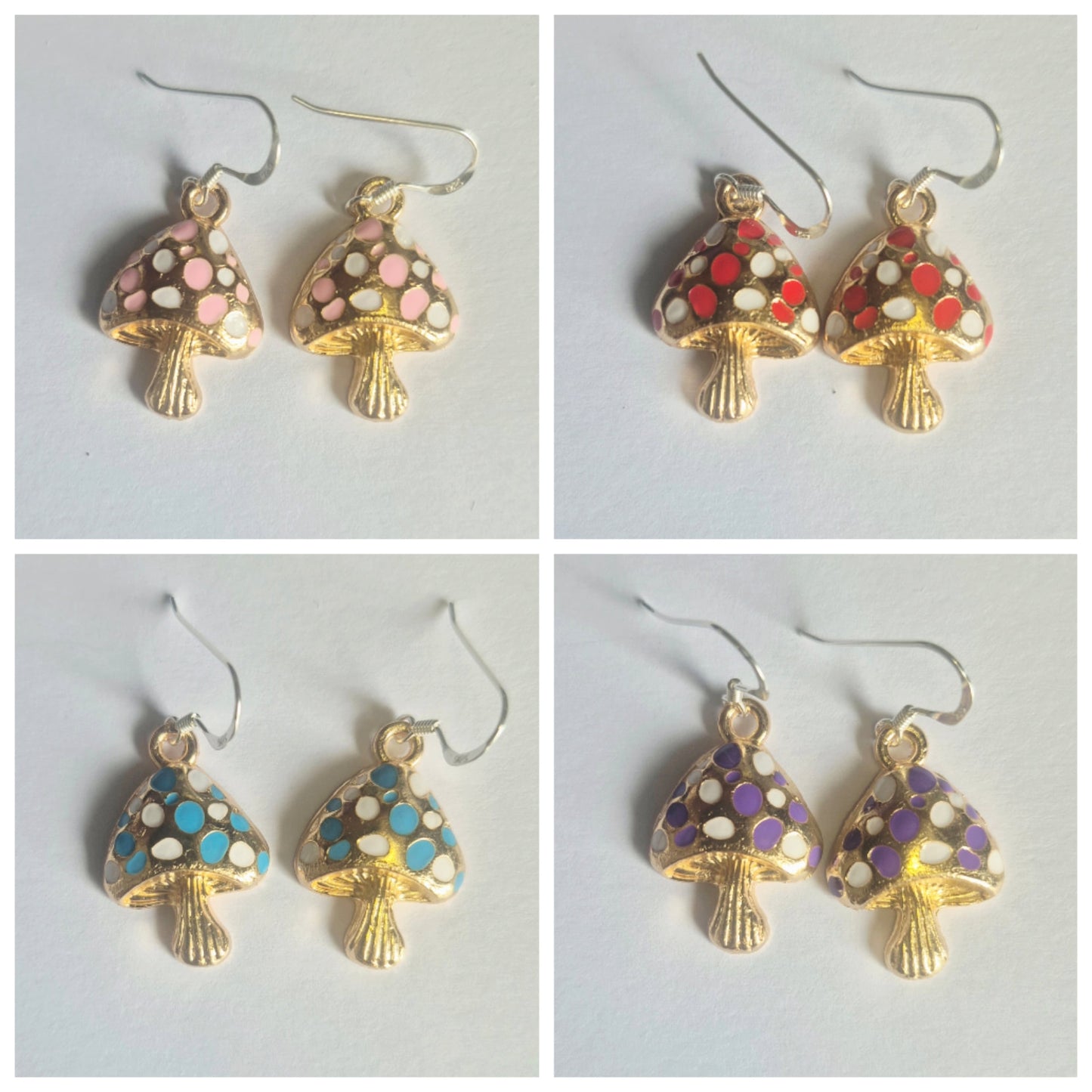 Enamel Mushroom Earrings