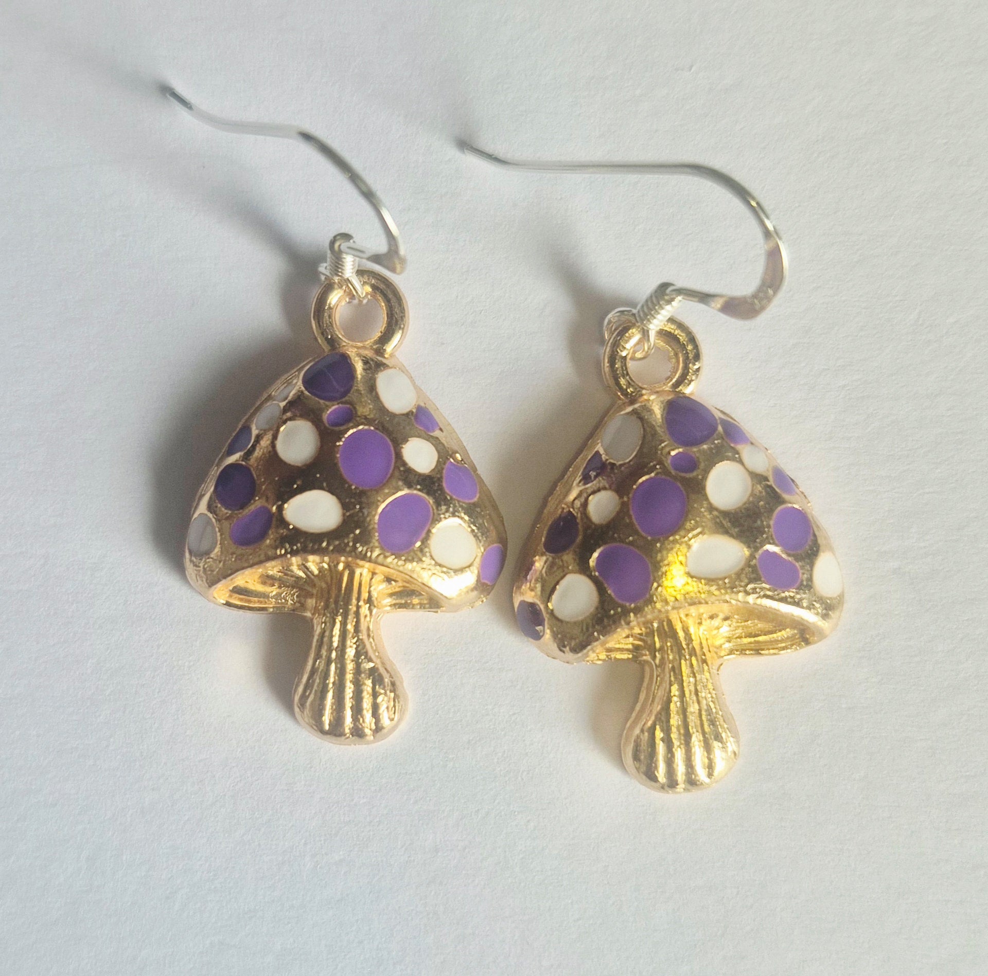 Enamel Mushroom Earrings