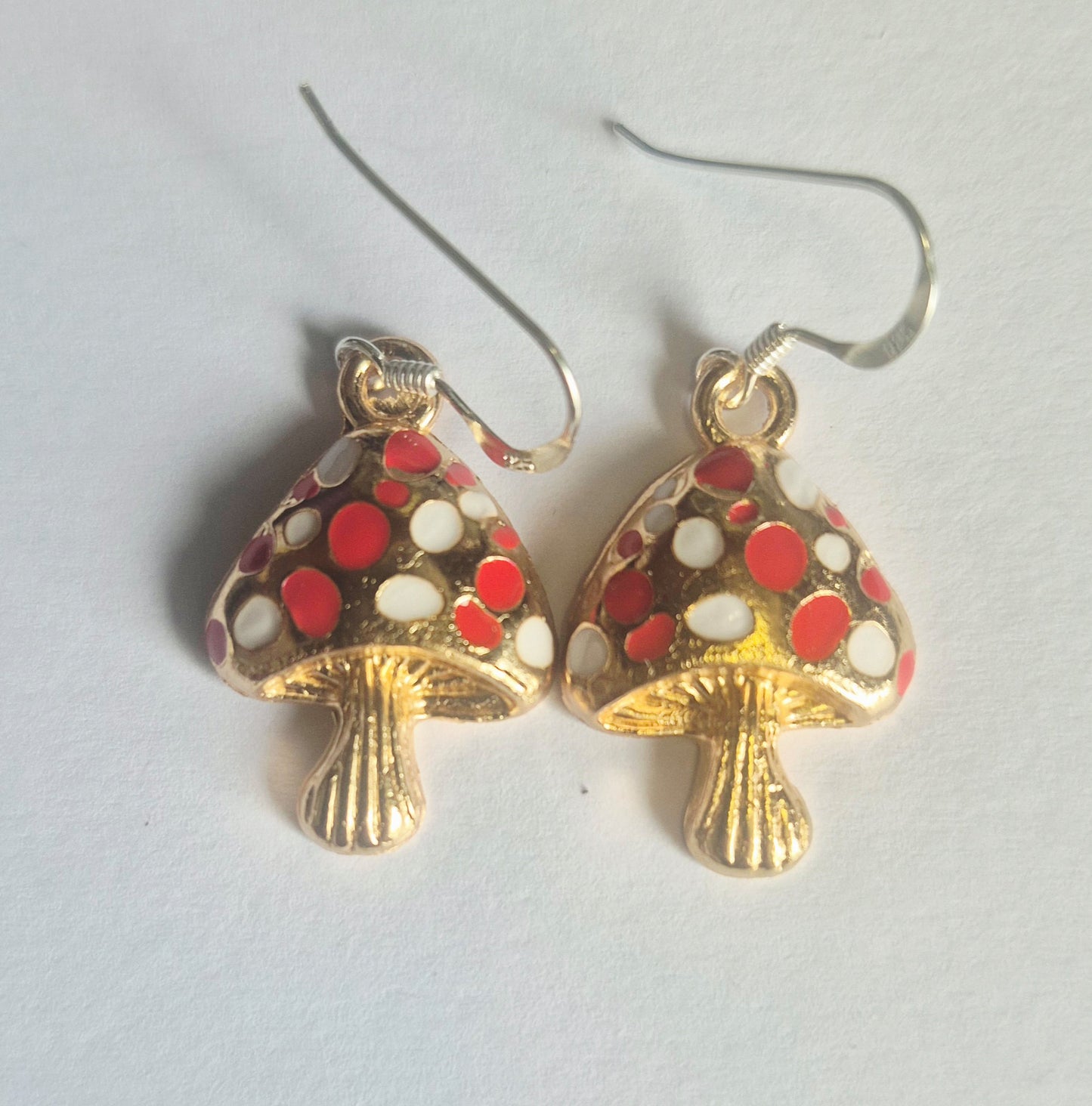 Enamel Mushroom Earrings