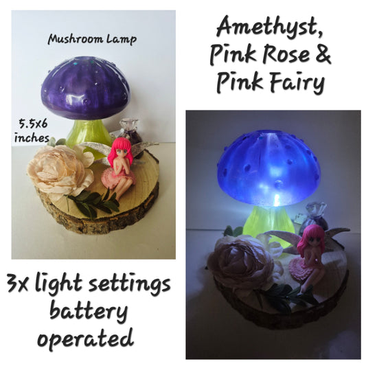 Purple Mushroom Lamp