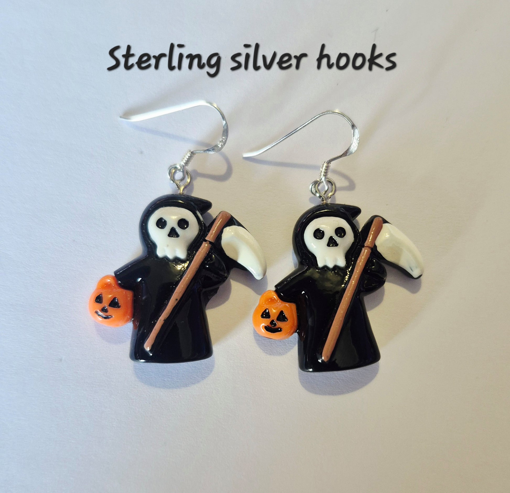 Death and Pumpkin Earrings