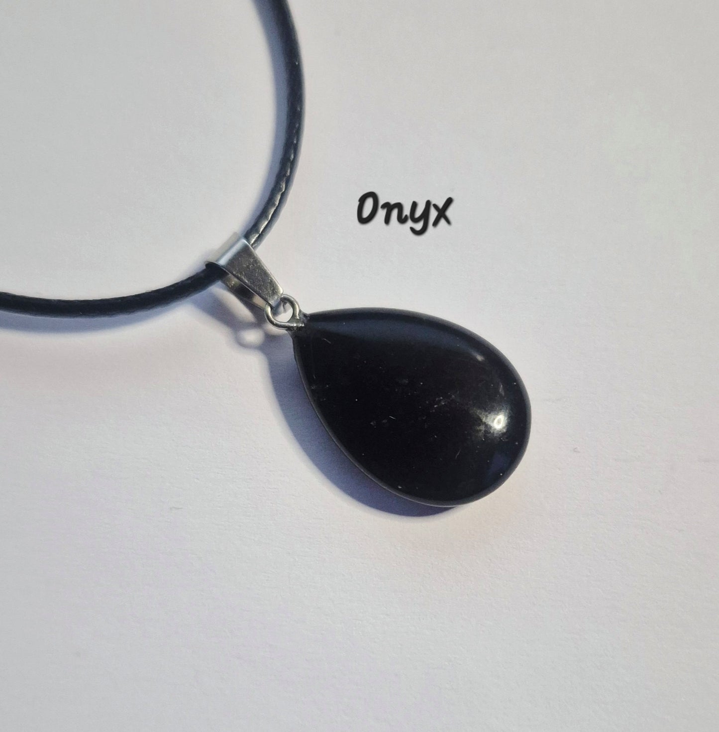 Teardrop Gemstone Pendant Necklaces