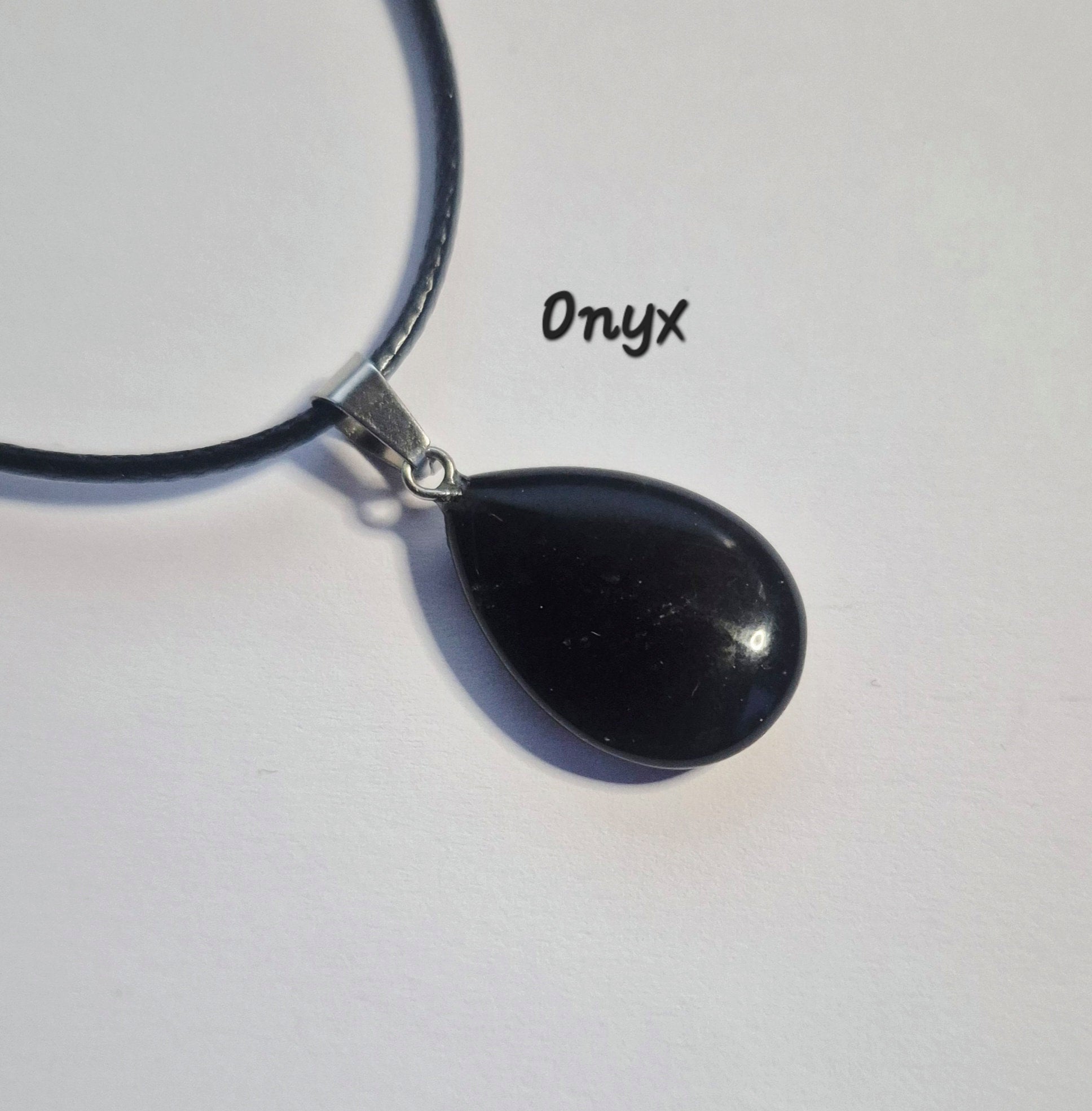 Teardrop Gemstone Pendant Necklaces