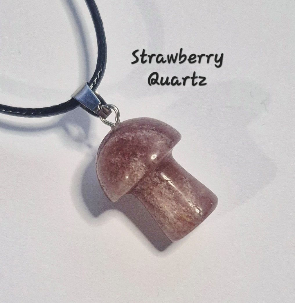 Gemstone Mushroom Necklace