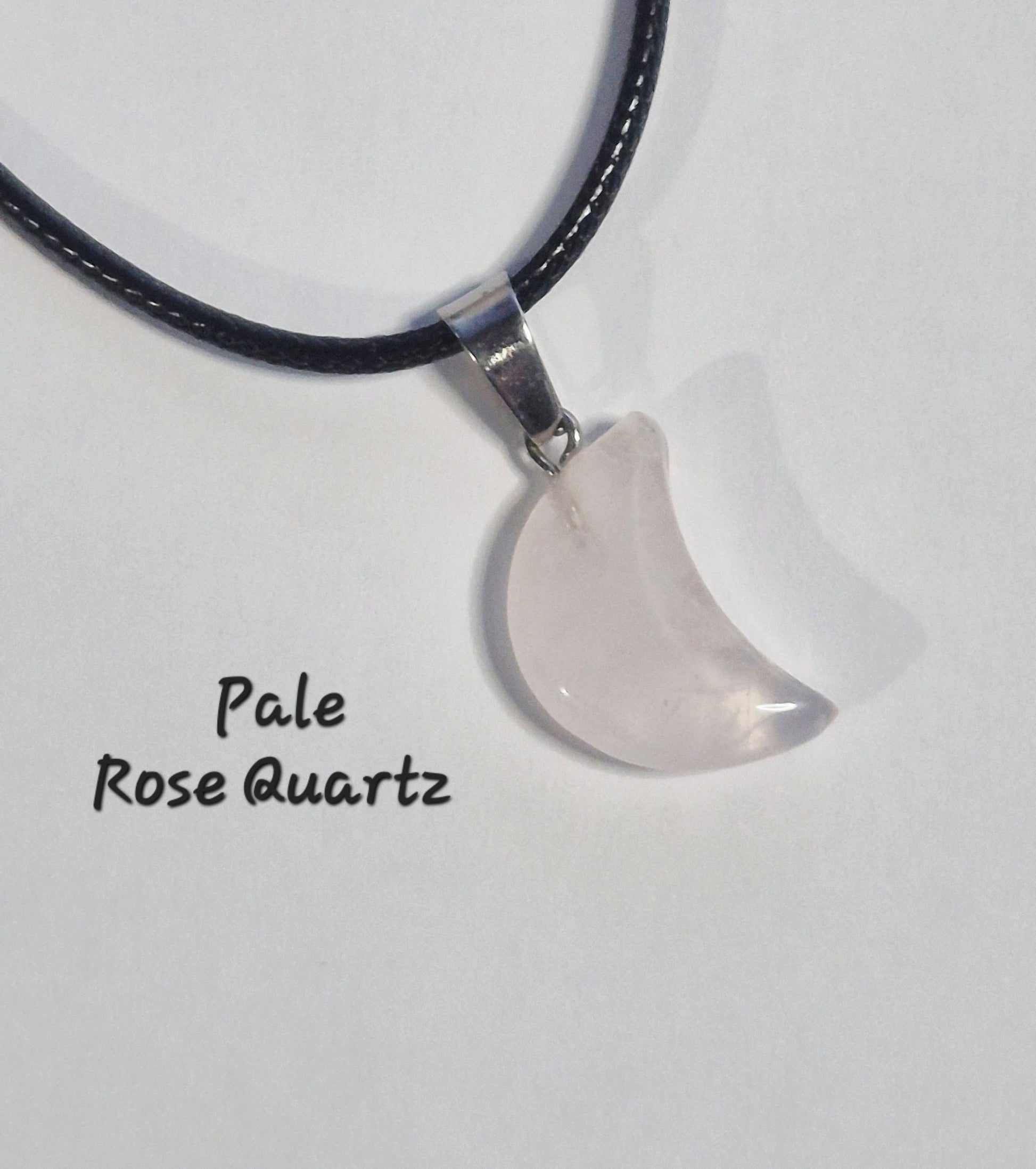 Crescent Moon Gemstone Pendant Necklaces