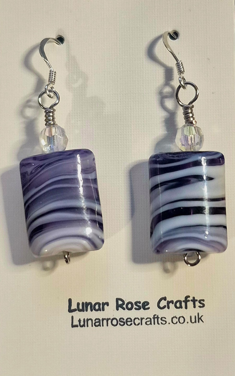 Marbled Glass Bead Earrings