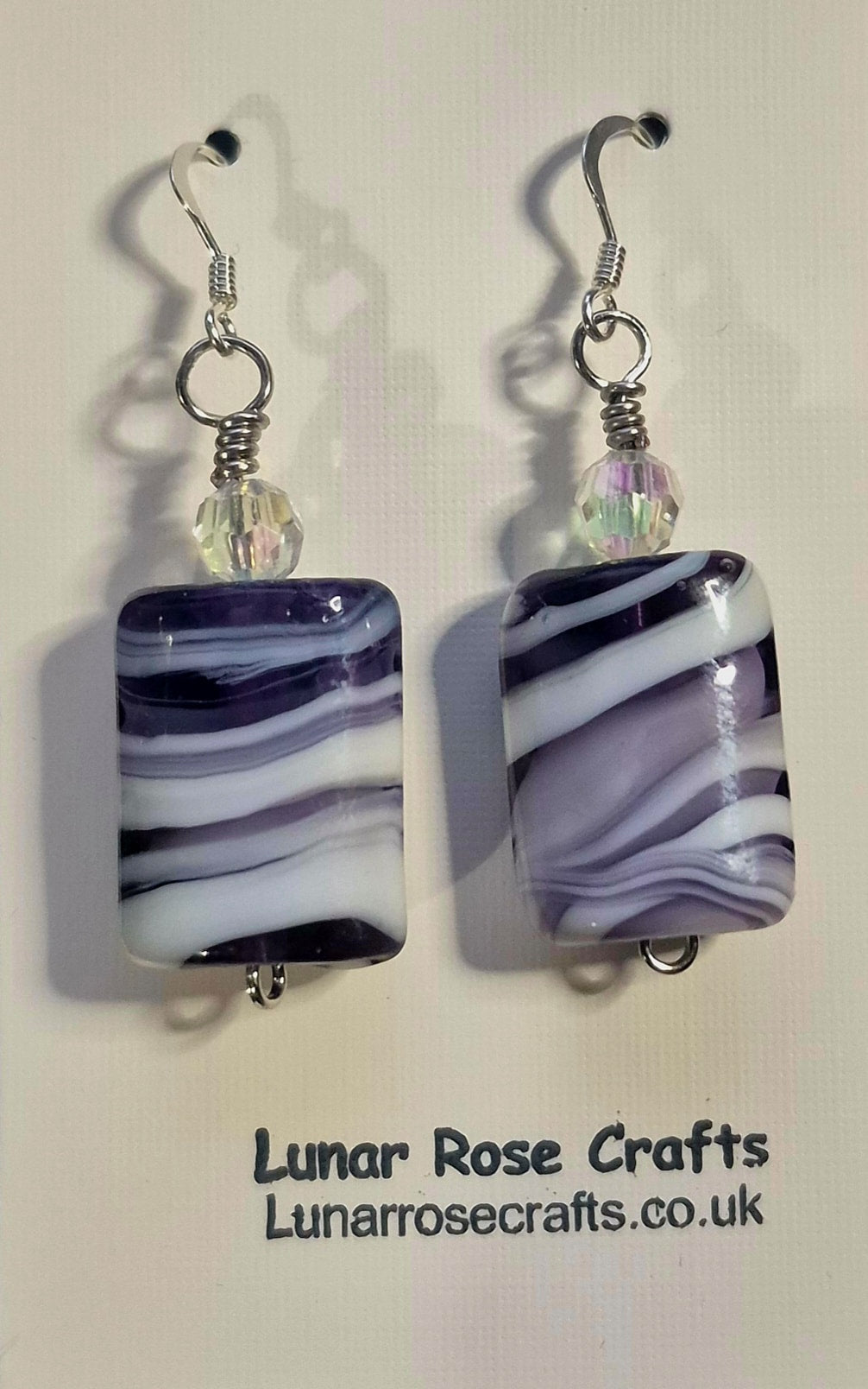 Marbled Glass Bead Earrings