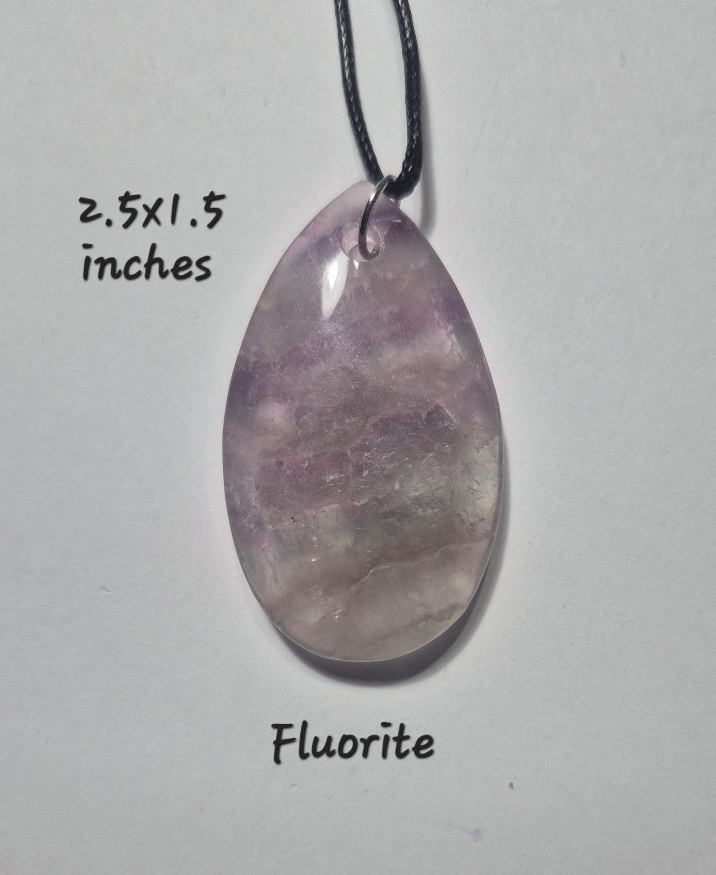 Large Fluorite Pendant Necklace