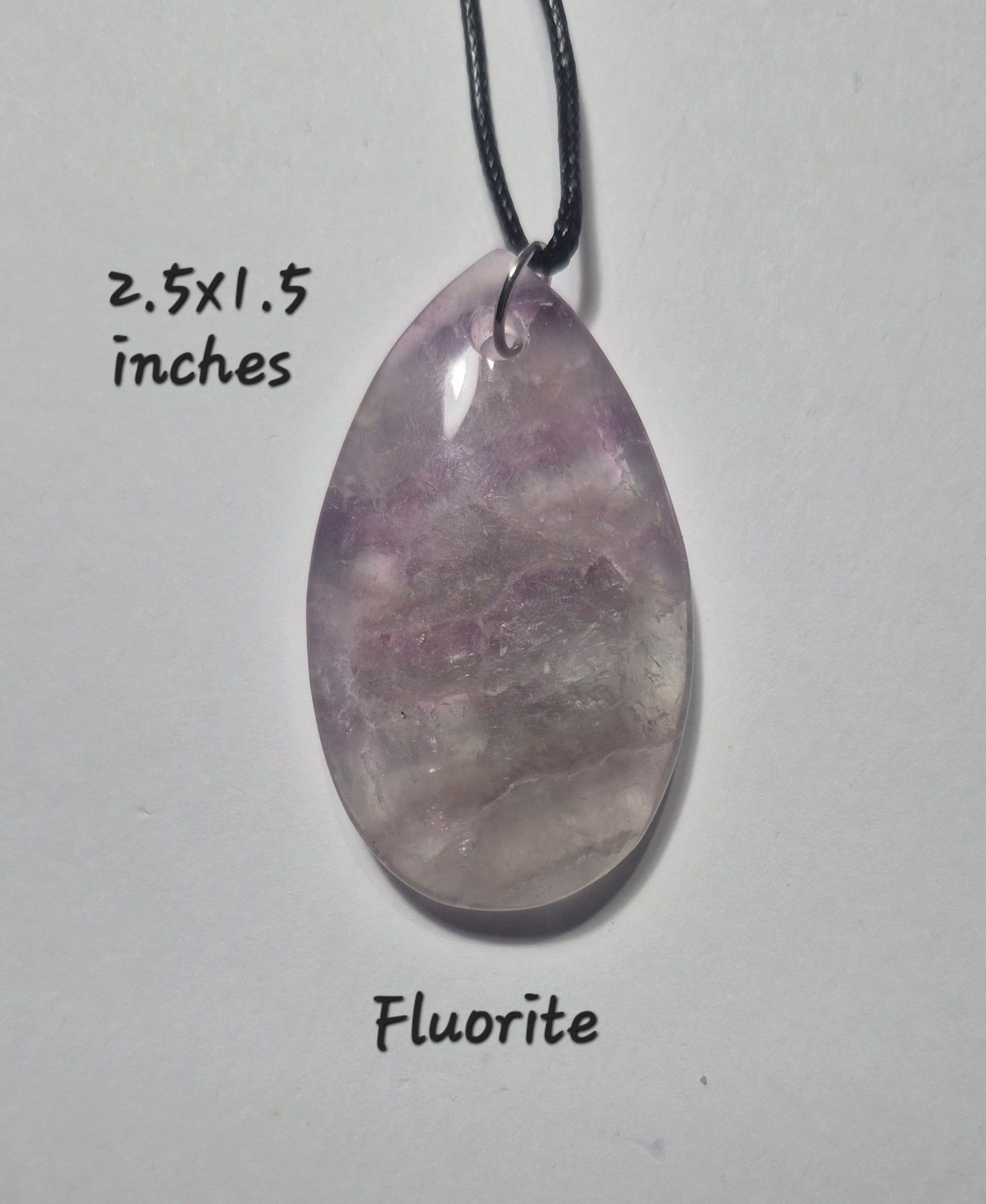 Large Fluorite Pendant Necklace