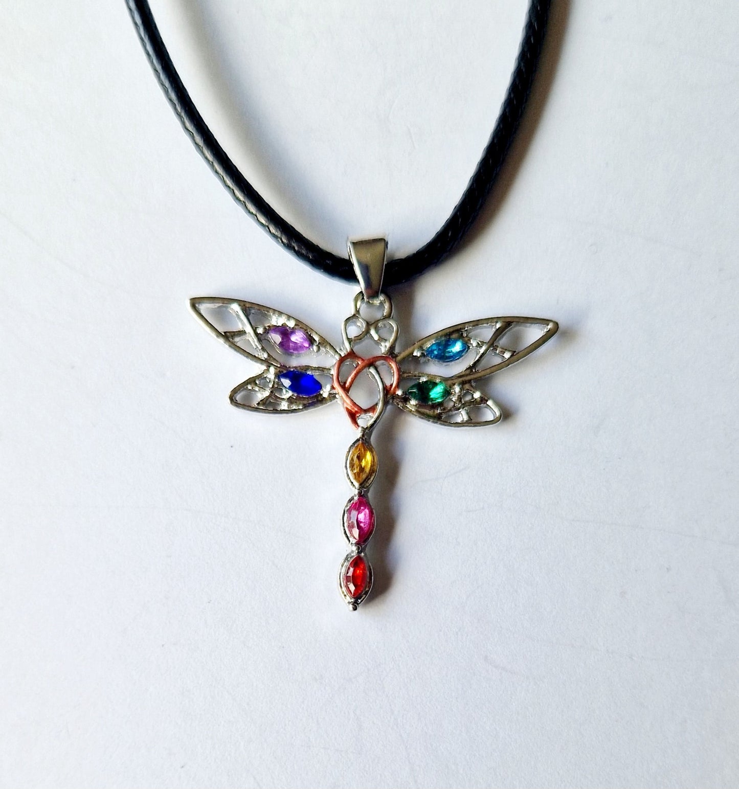 Dragonfly Chakra Pendant Necklace