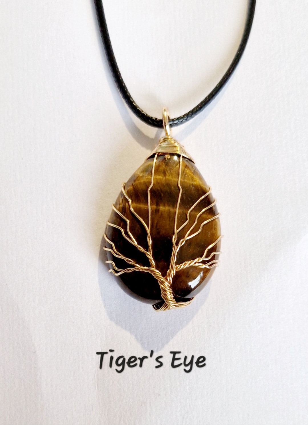 Gemstone wire wrapped Tree of Life Necklaces