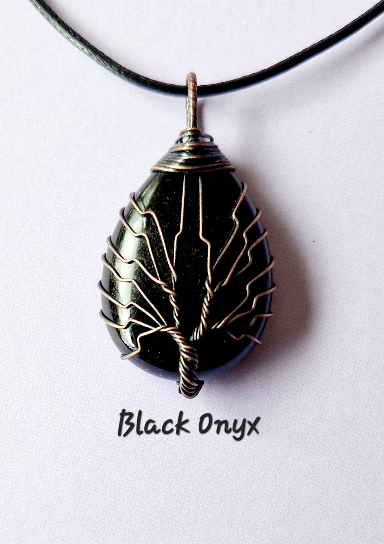 Gemstone wire wrapped Tree of Life Necklaces