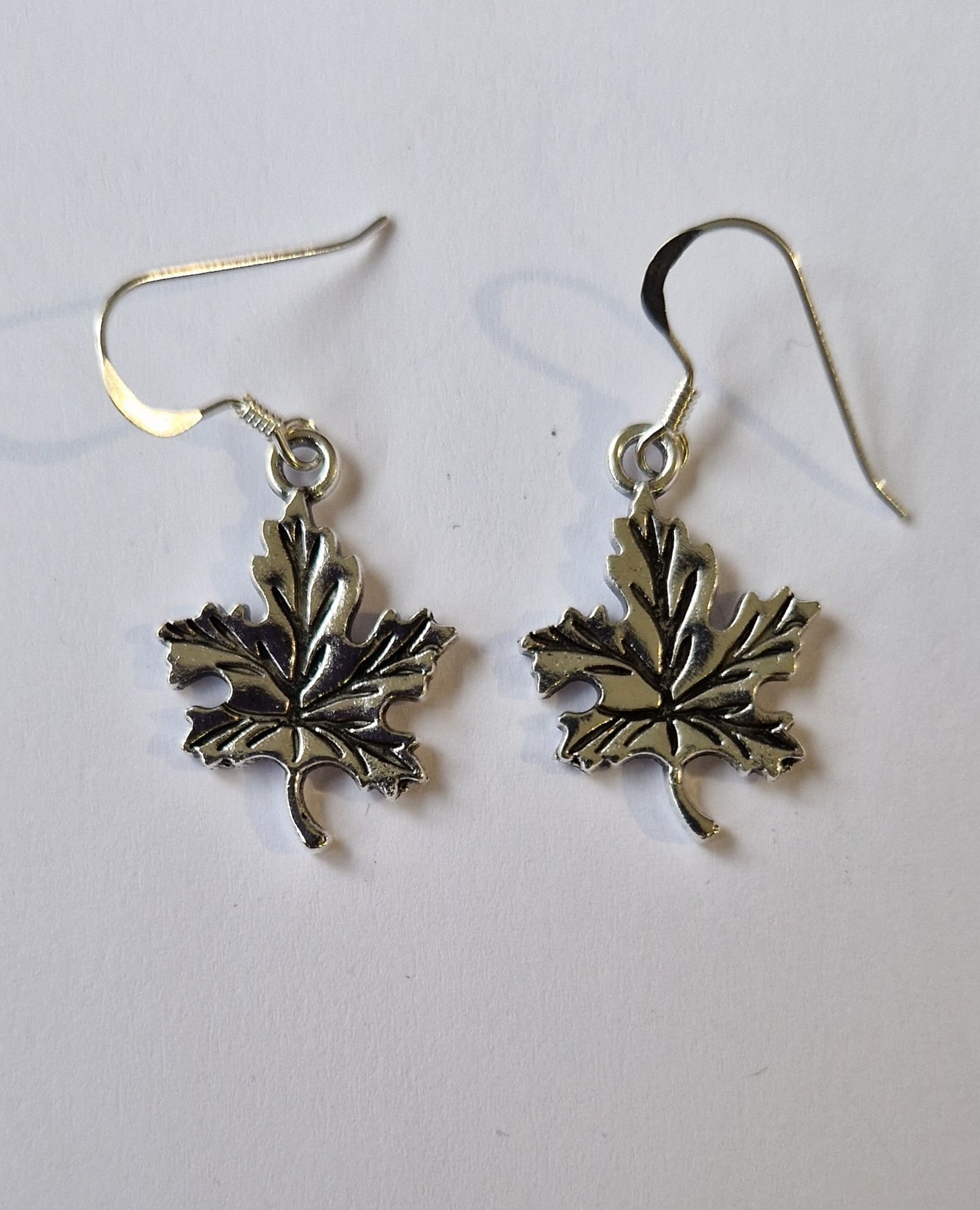 Maple Leaf Earrings – Sterling Silver Hooks