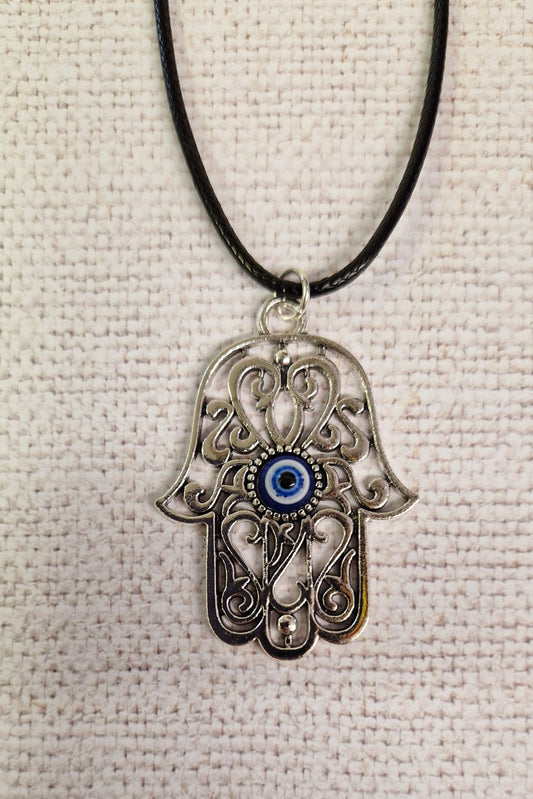 Hamsa and Evil Eye Pendant