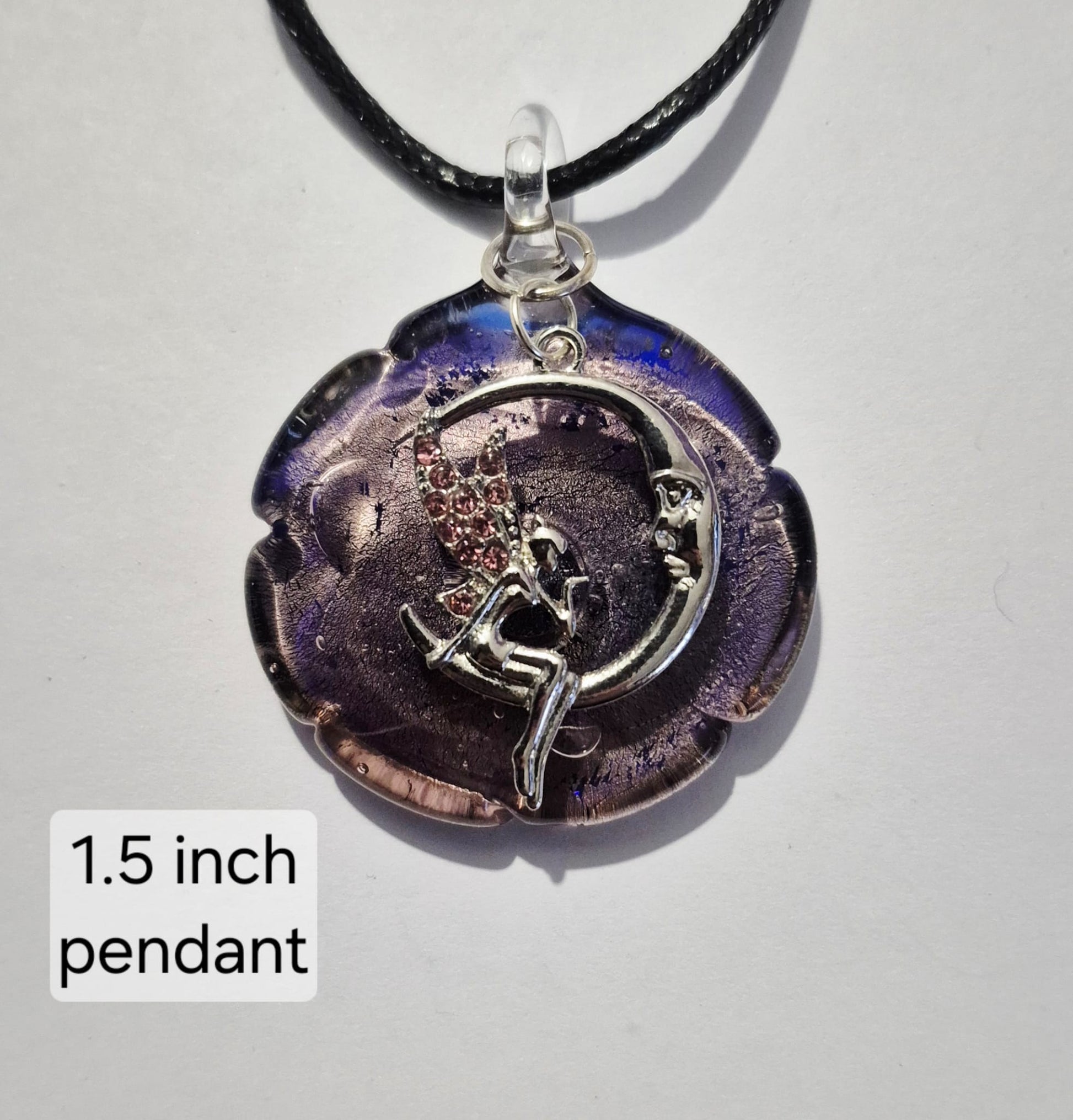 Crackle Glass Pendant Necklaces