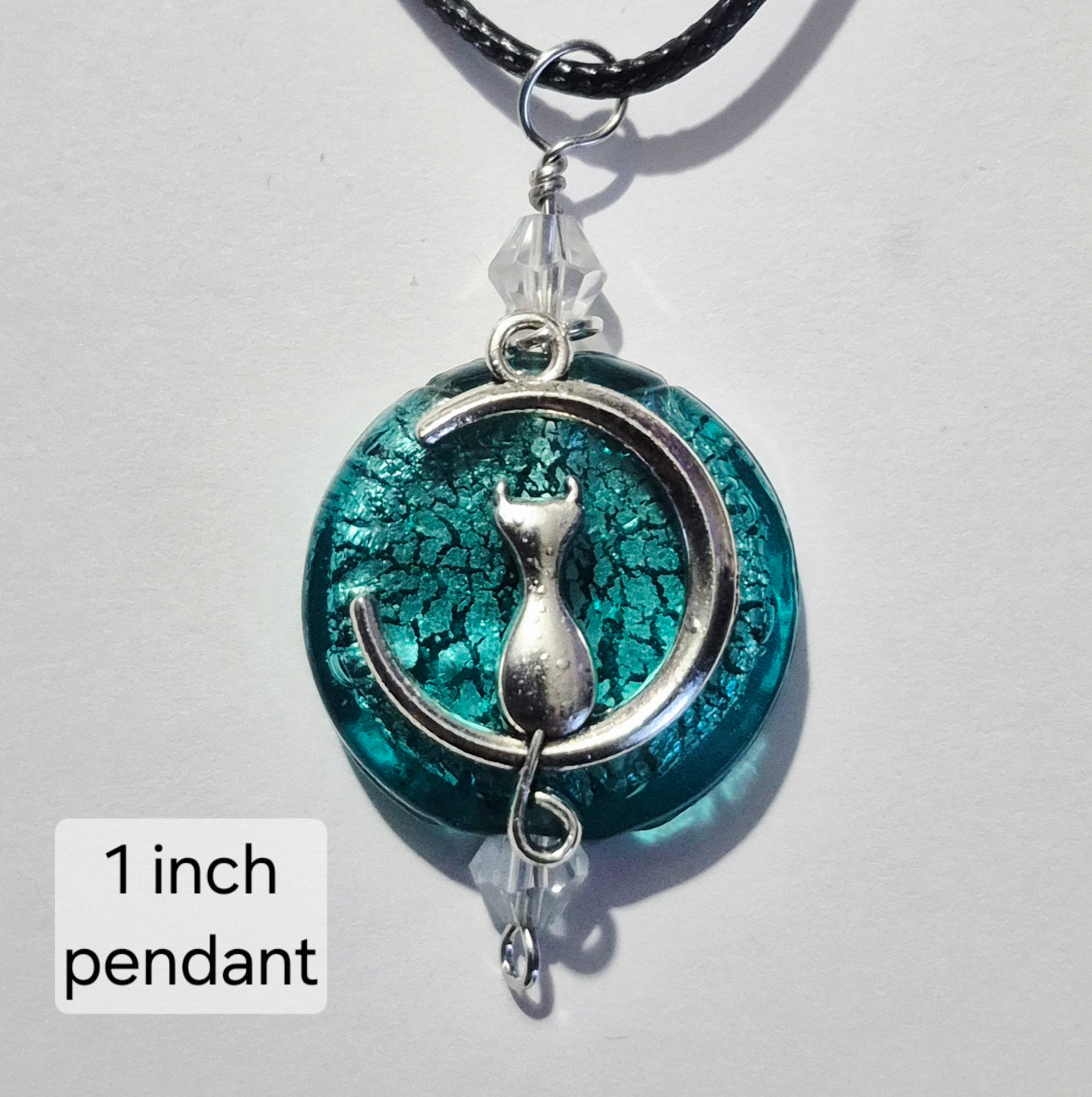Crackle Glass Pendant Necklaces
